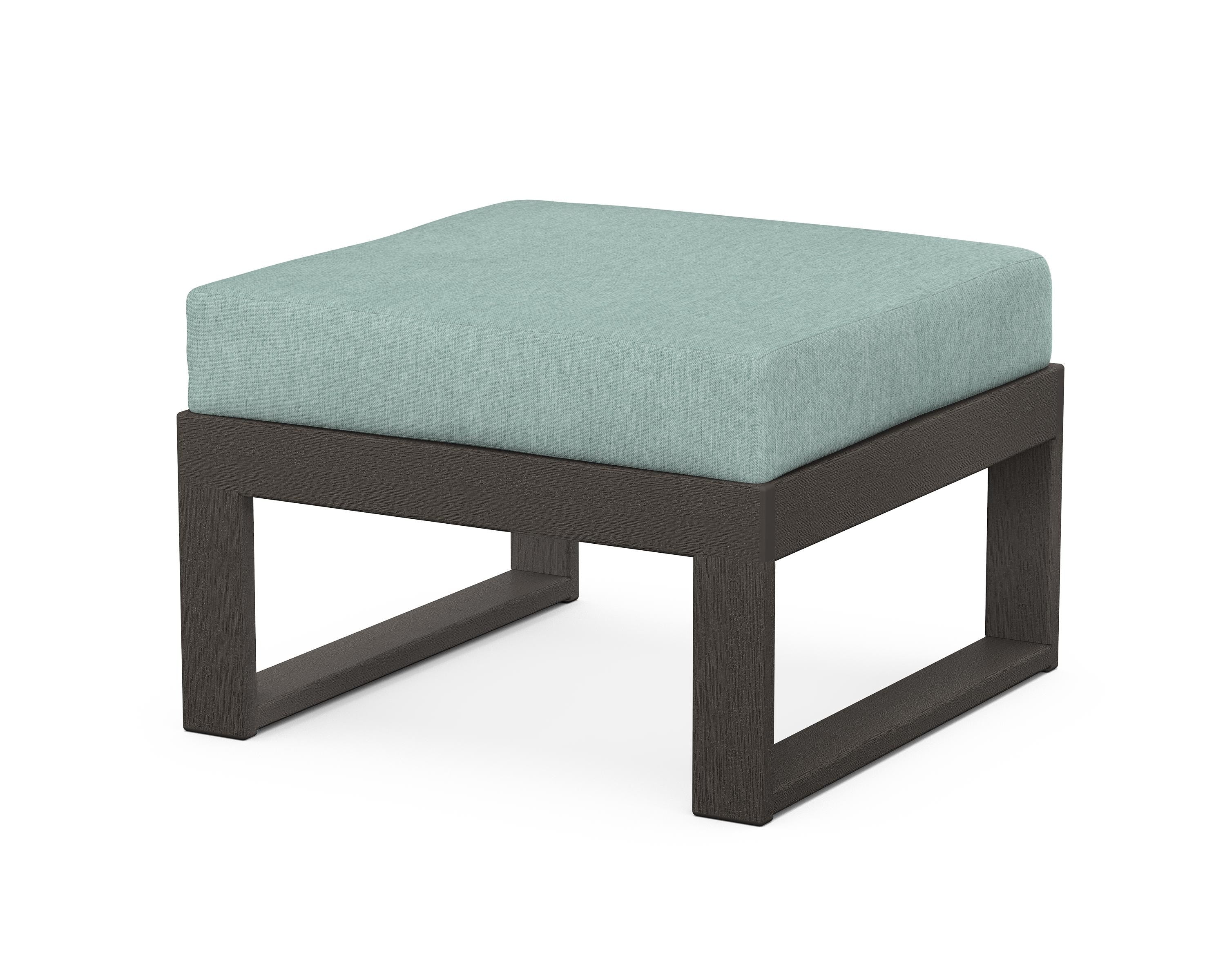 Unbranded Modular Ottoman - Modern in Vintage Coffee / Glacier Spa