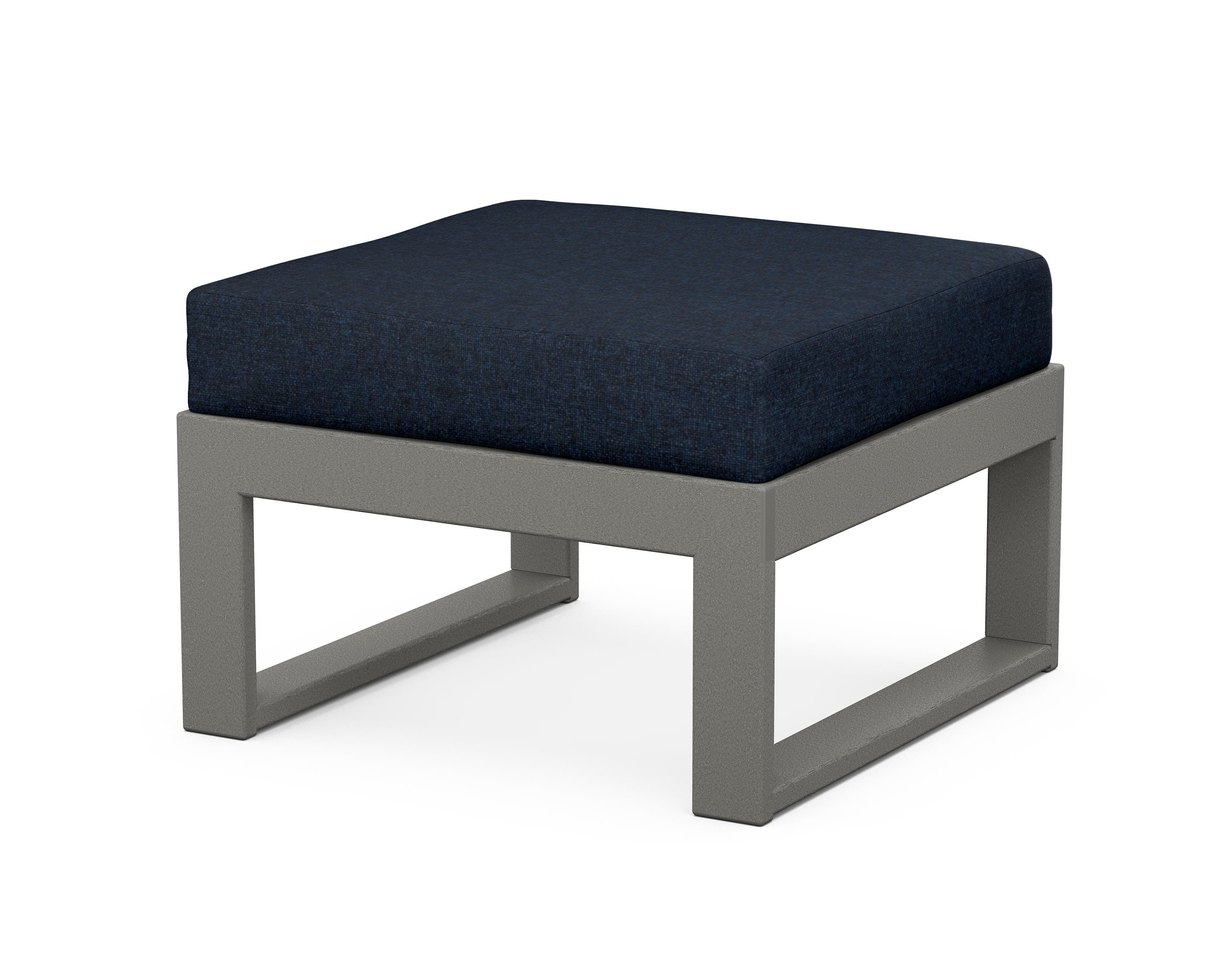 Unbranded Modular Ottoman - Modern in Slate Grey / Marine Indigo