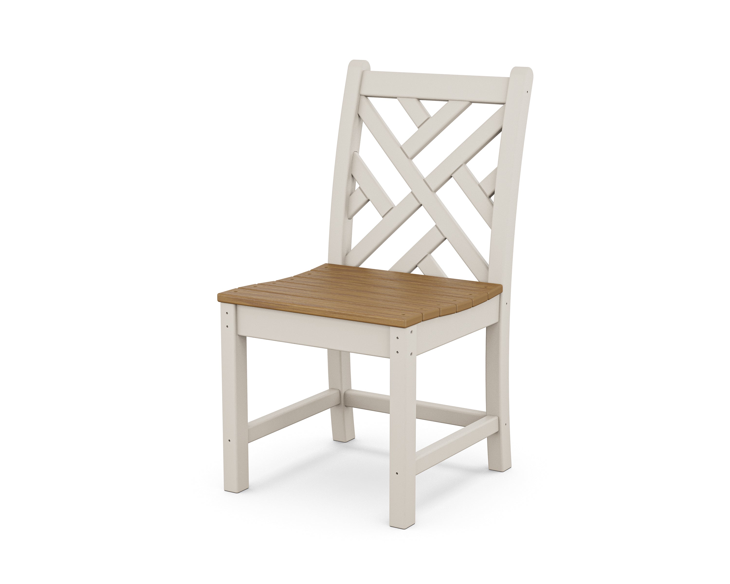POLYWOOD® Chippendale Dining Side Chair in Sand / Natural