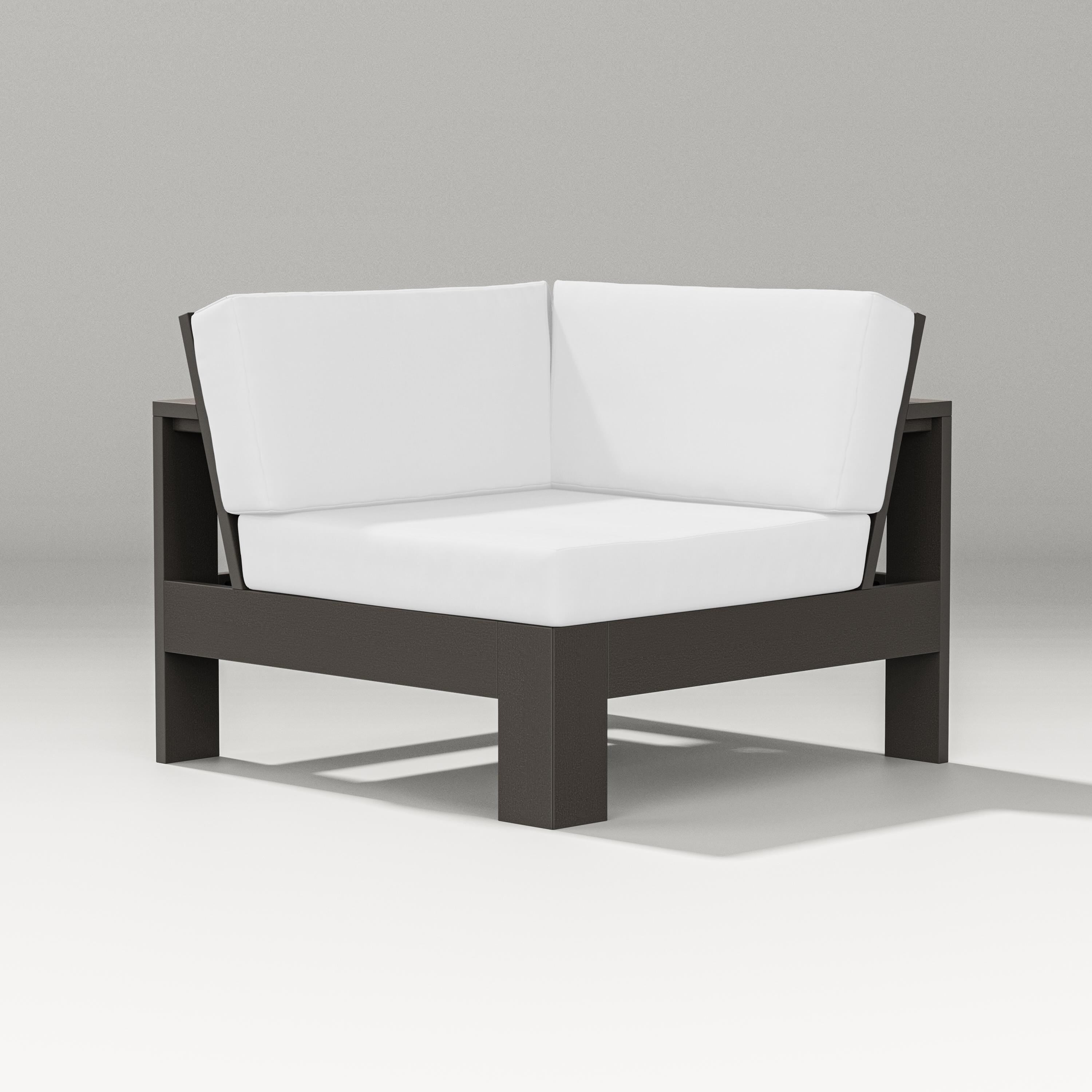 PW Designer Series Latitude Modular Corner Chair in Vintage Coffee / Natural
