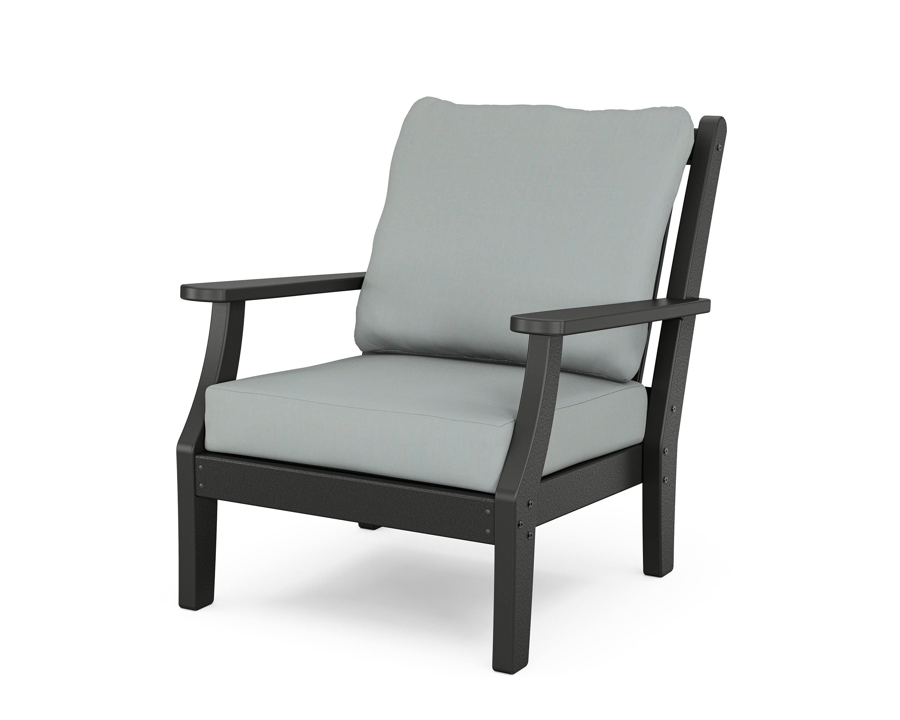 Country Living Wovendale Deep Seating Chair in Black / Spa