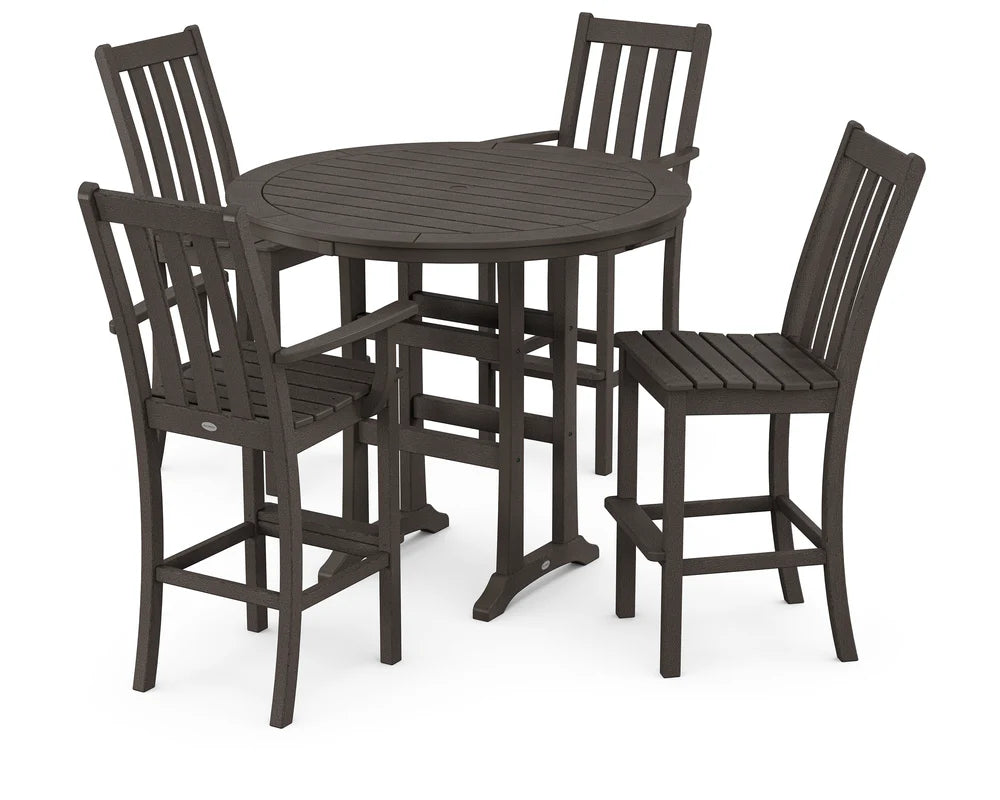 Vineyard 5-Piece Nautical Trestle Bar Set