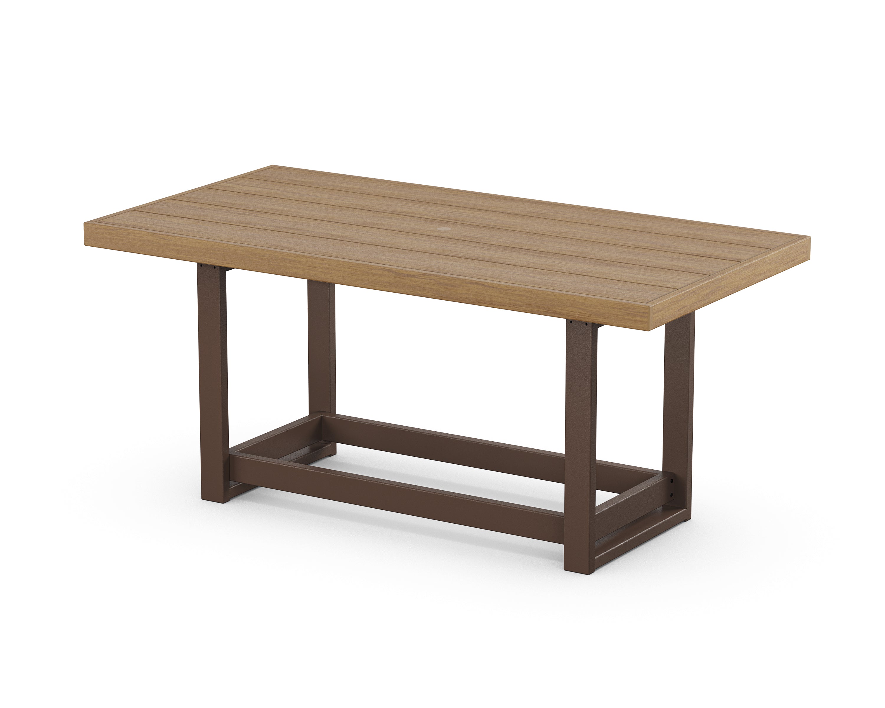 POLYWOOD® EDGE 40 x 78 Counter Table in Mahogany / Natural