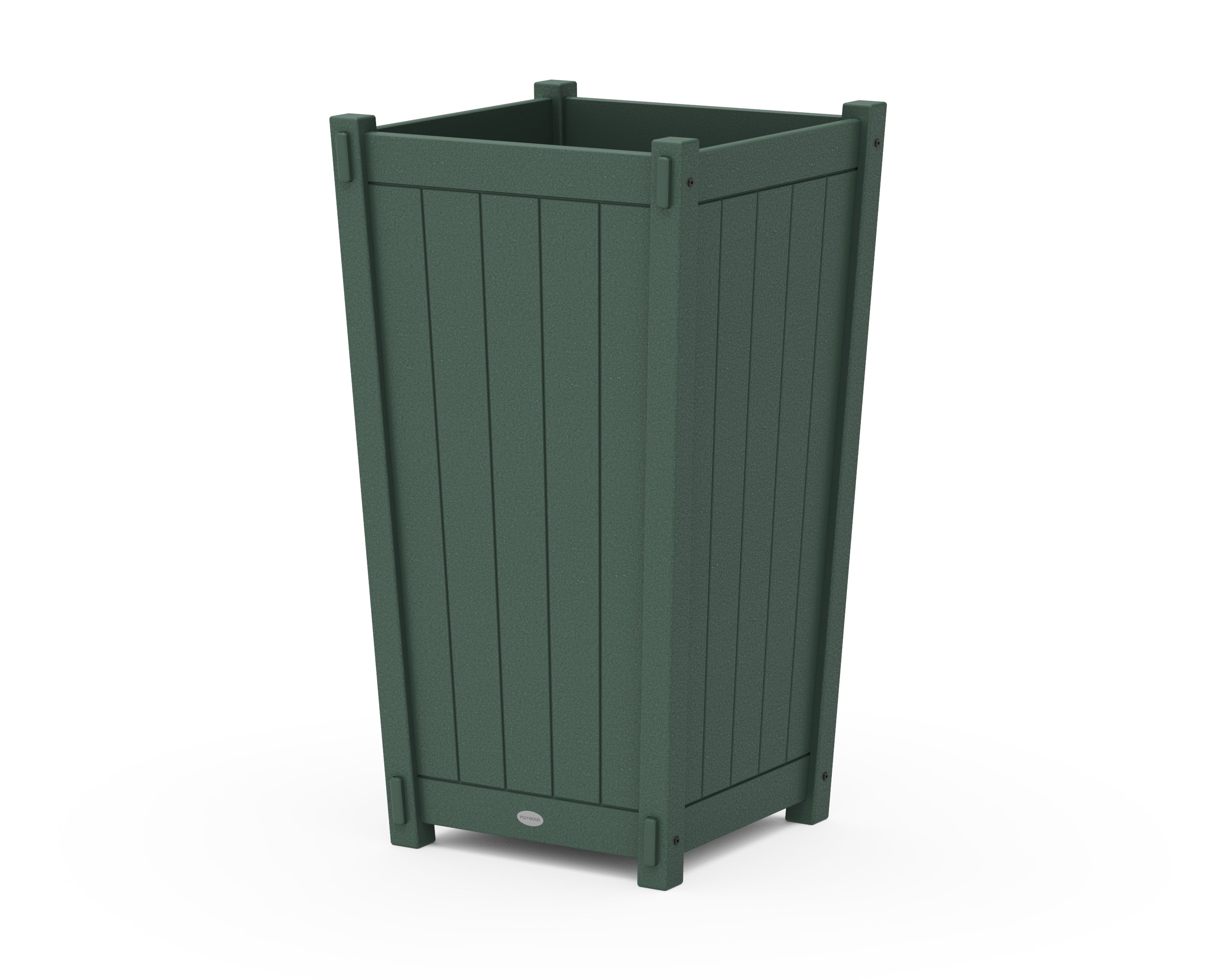 POLYWOOD® Vineyard Large Tapered Square Tall Planter Box in Green