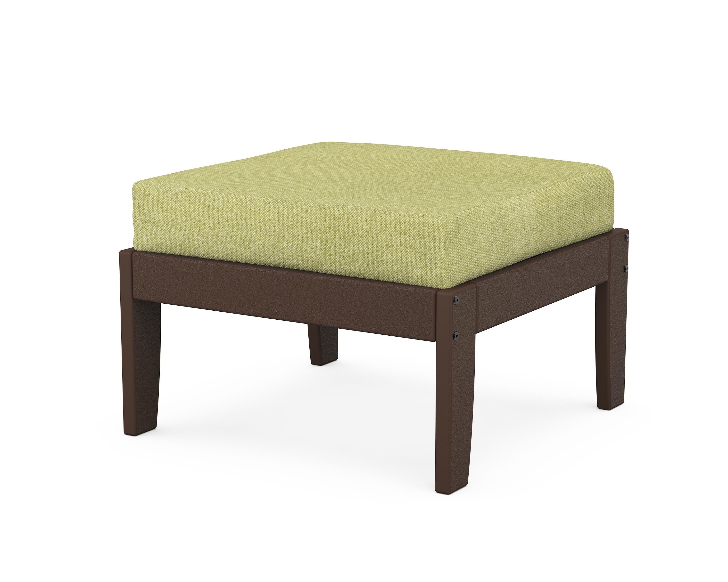 Unbranded Modular Ottoman - Classic in Mahogany / Chartreuse Boucle