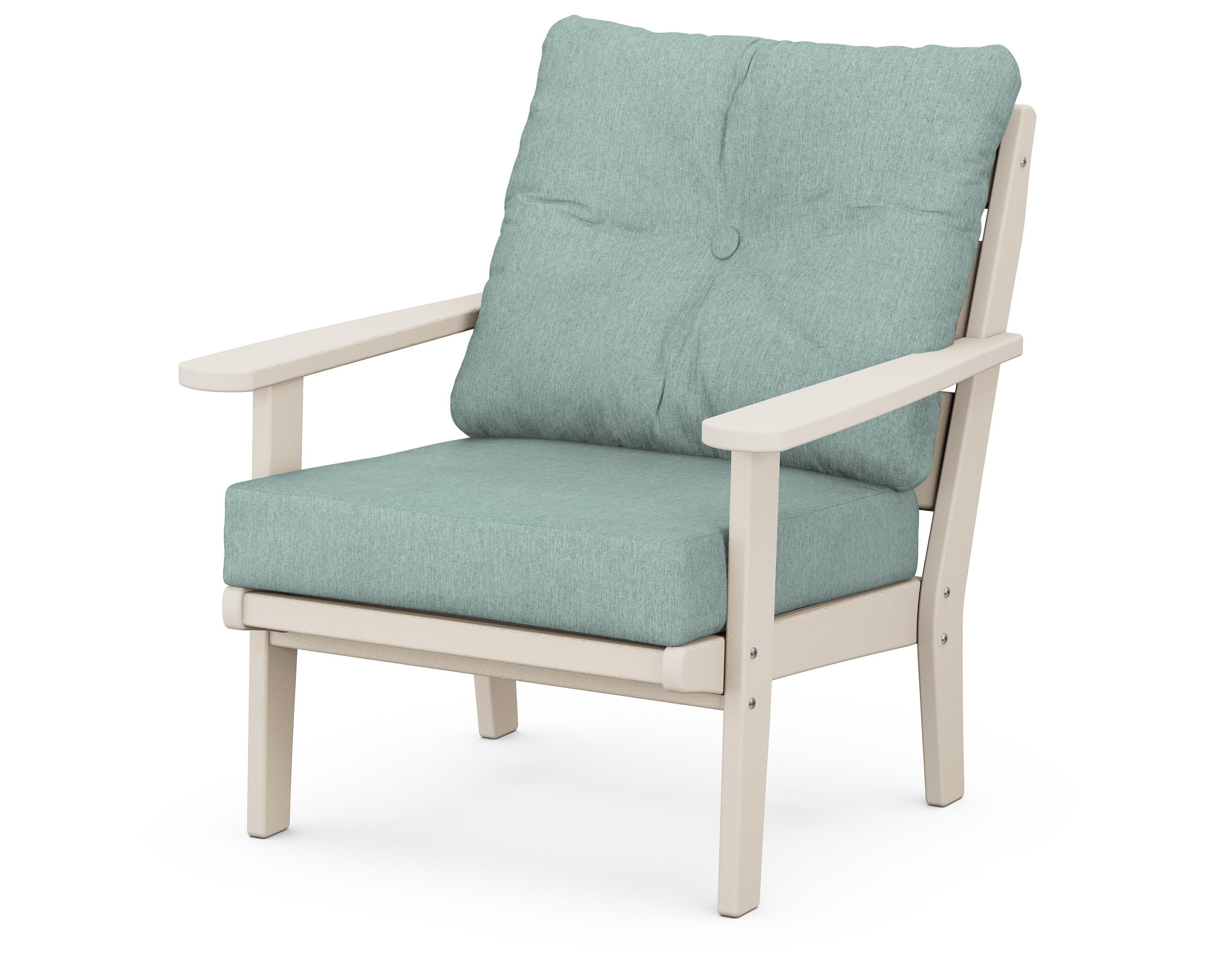 POLYWOOD® Lakeside Deep Seating Chair in Sand / Glacier Spa