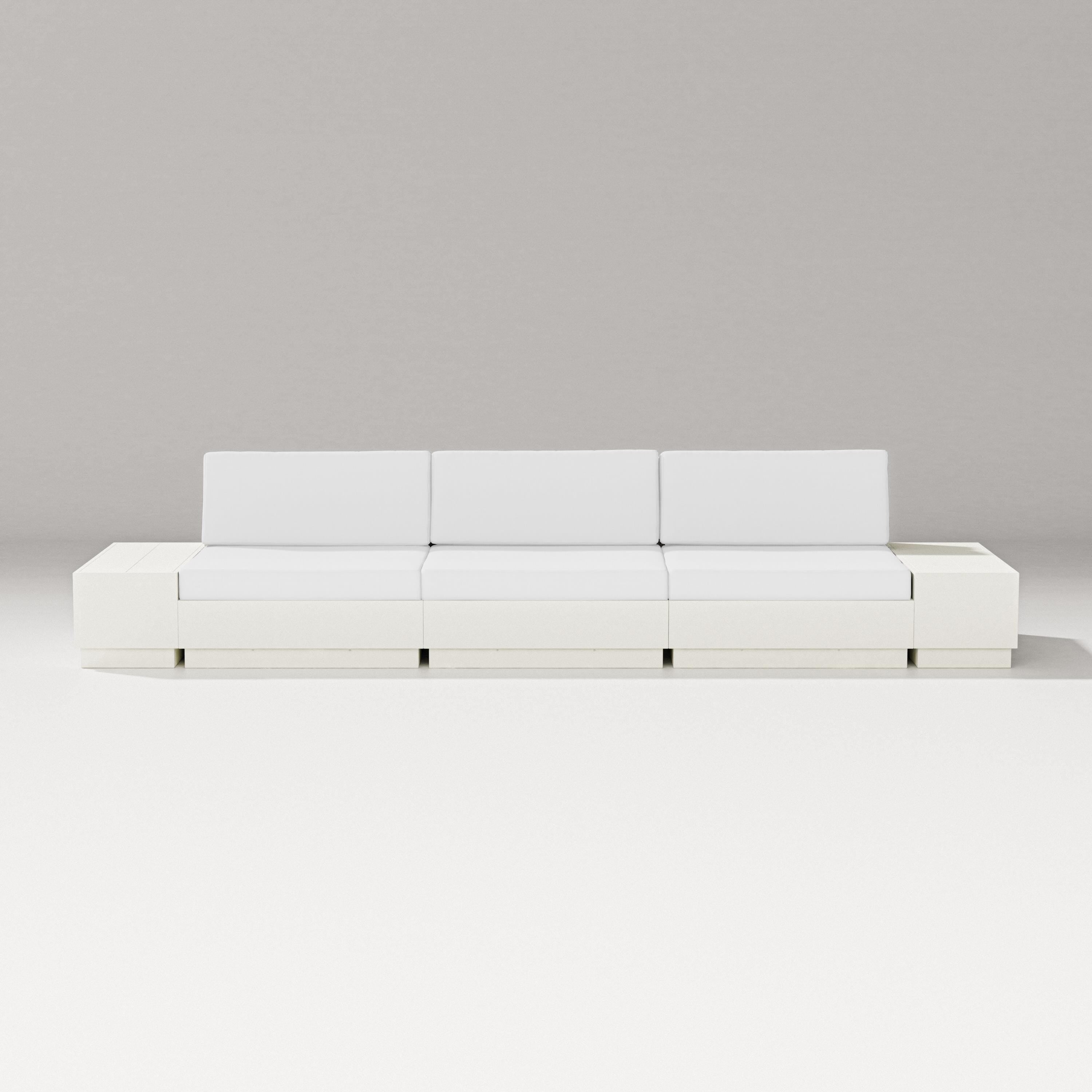 PW Designer Series Elevate Straight Sectional in Vintage White / Natural