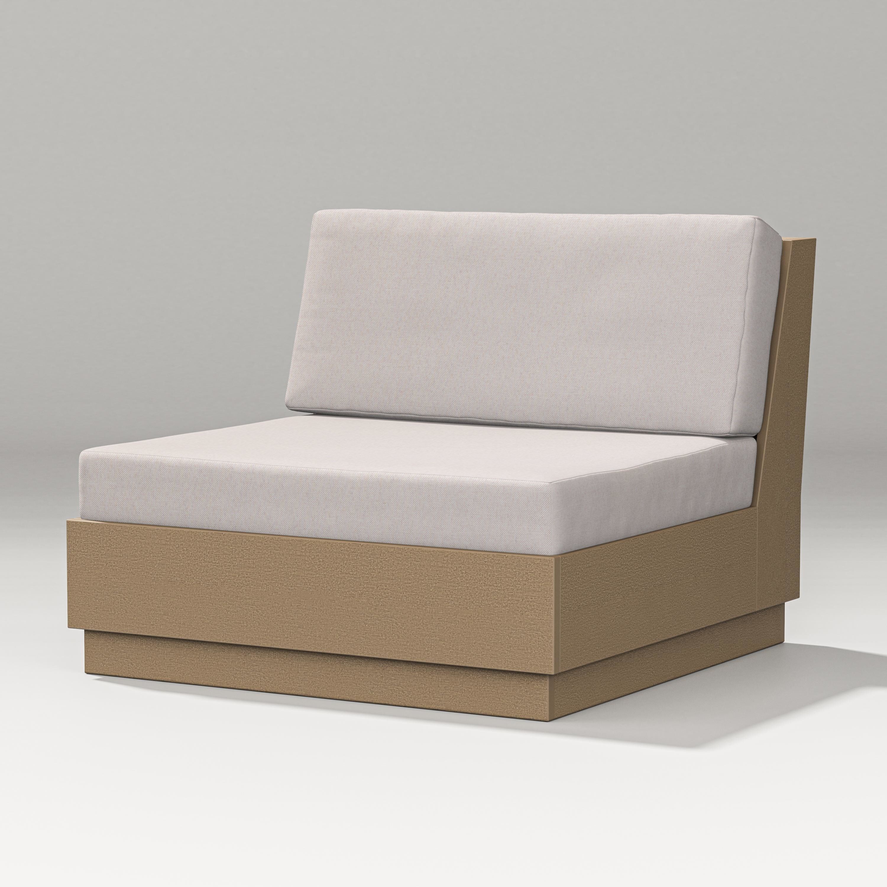 PW Designer Series Elevate Modular Armless Chair in Vintage Sahara / Dune Burlap