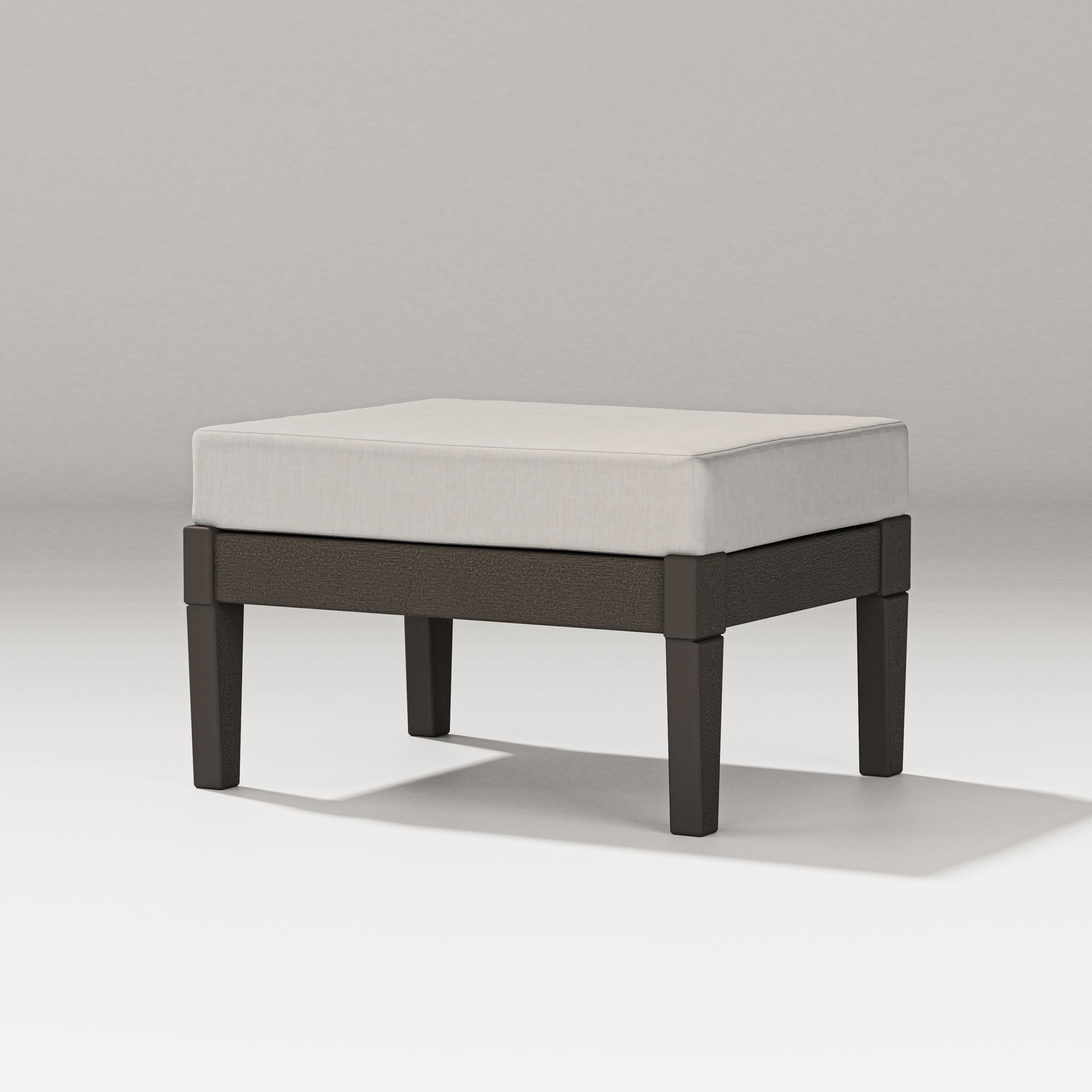 PW Designer Series Estate Lounge Ottoman in Vintage Coffee / Cast Ash