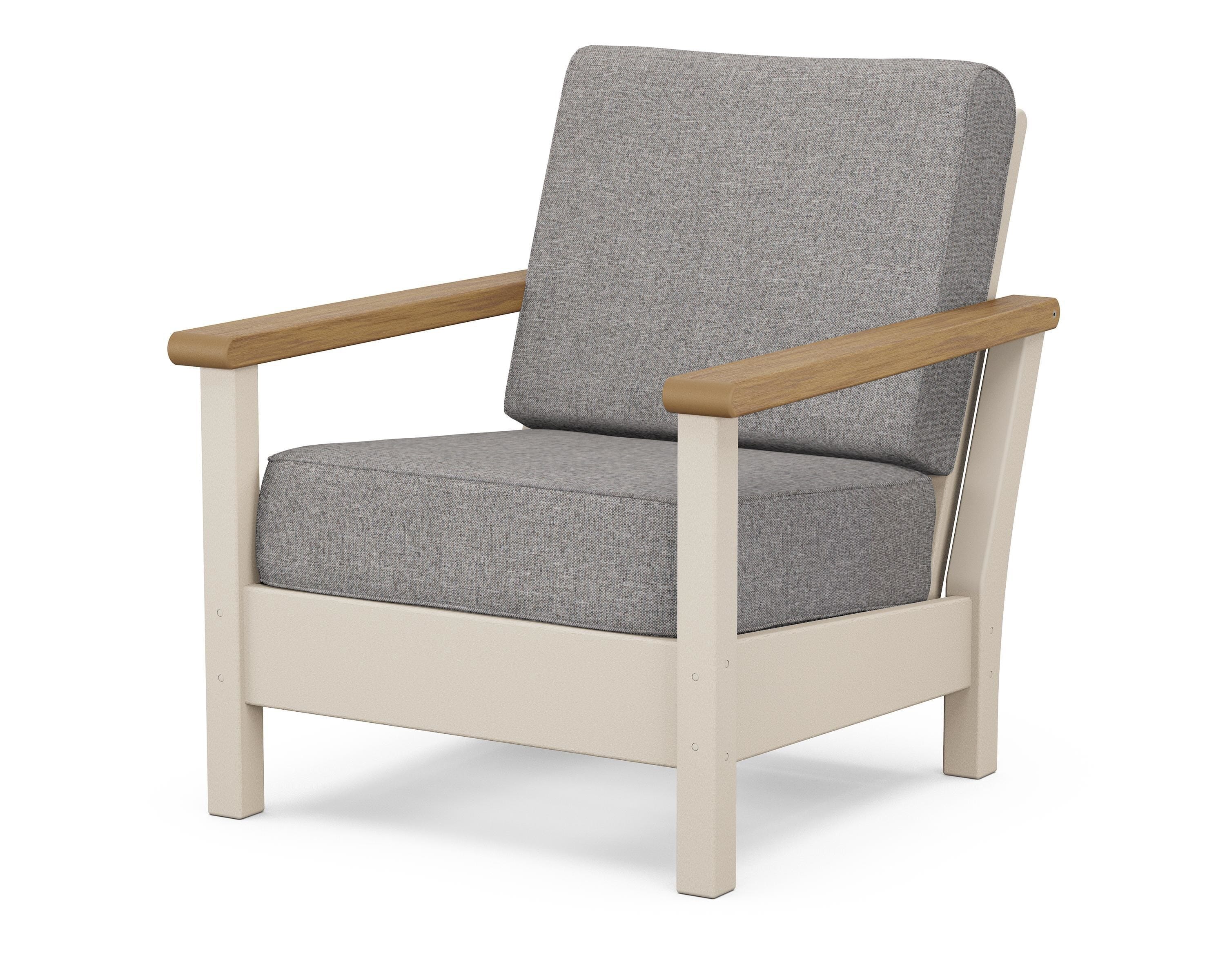 POLYWOOD® Harbour Deep Seating Chair in Sand / Natural / Grey Mist