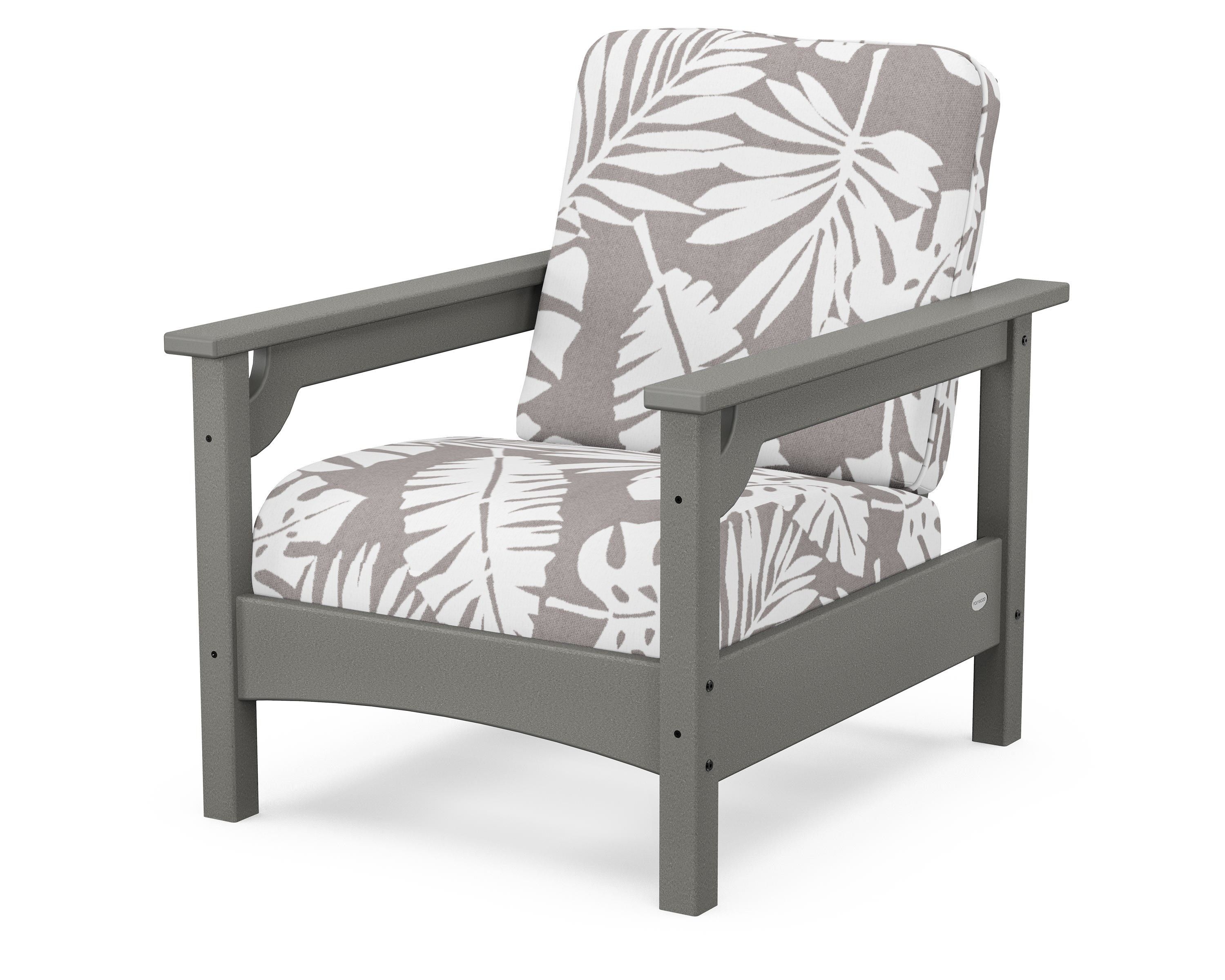 POLYWOOD® Club Chair in Slate Grey / Leaf Grey Mist