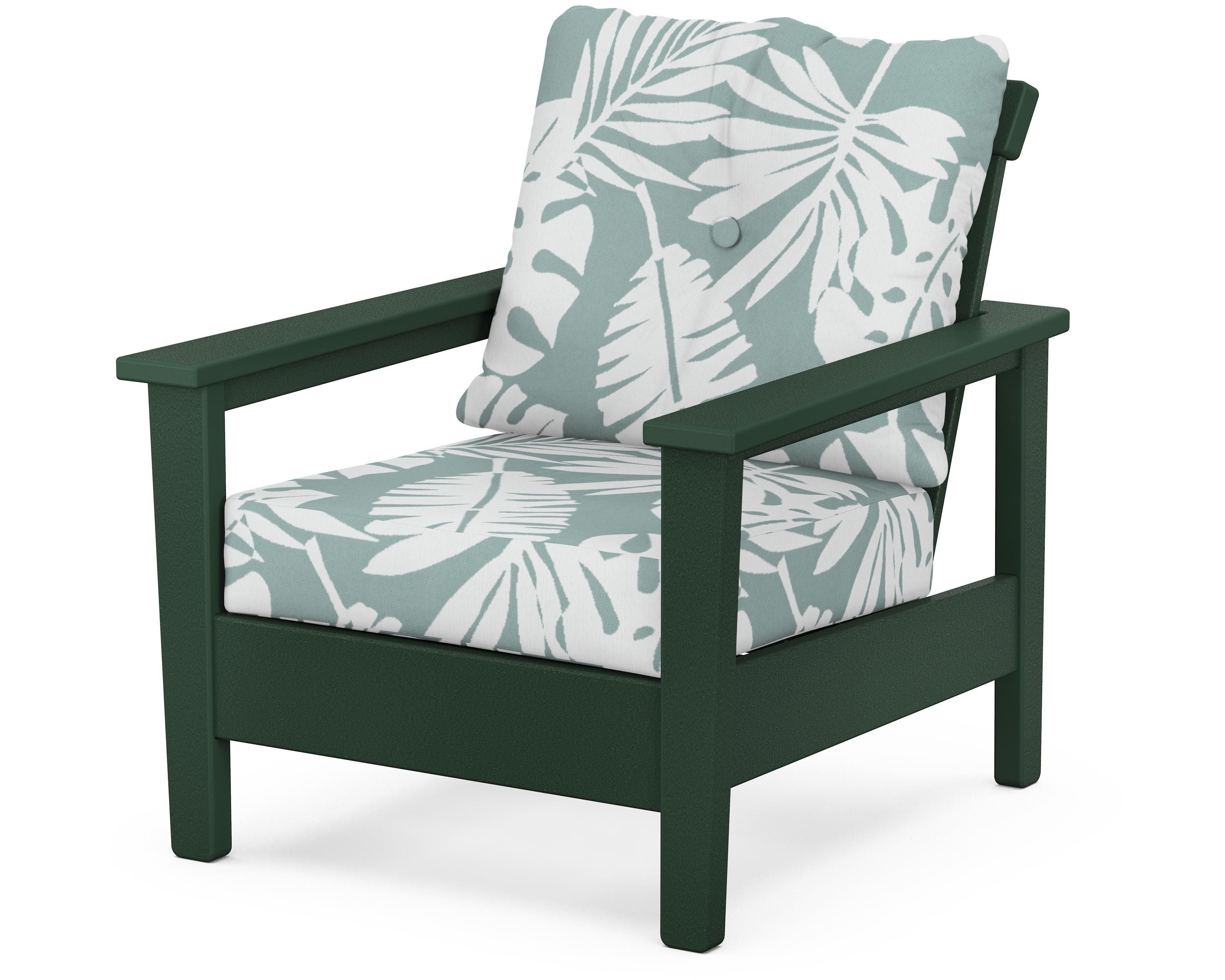 POLYWOOD® Prescott Deep Seating Chair in Green / Leaf Glacier Spa