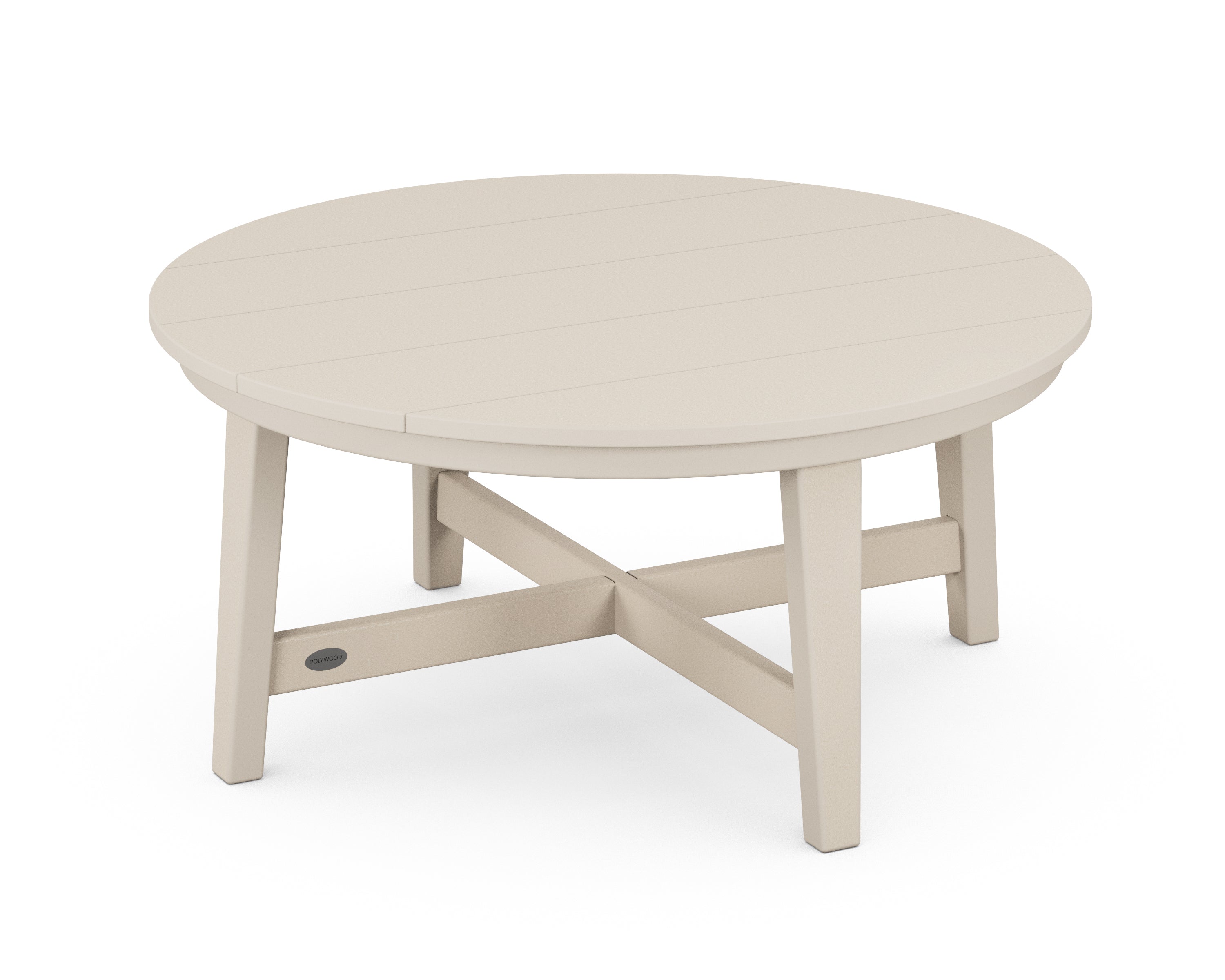 POLYWOOD® Newport 36" Round Coffee Table in Sand