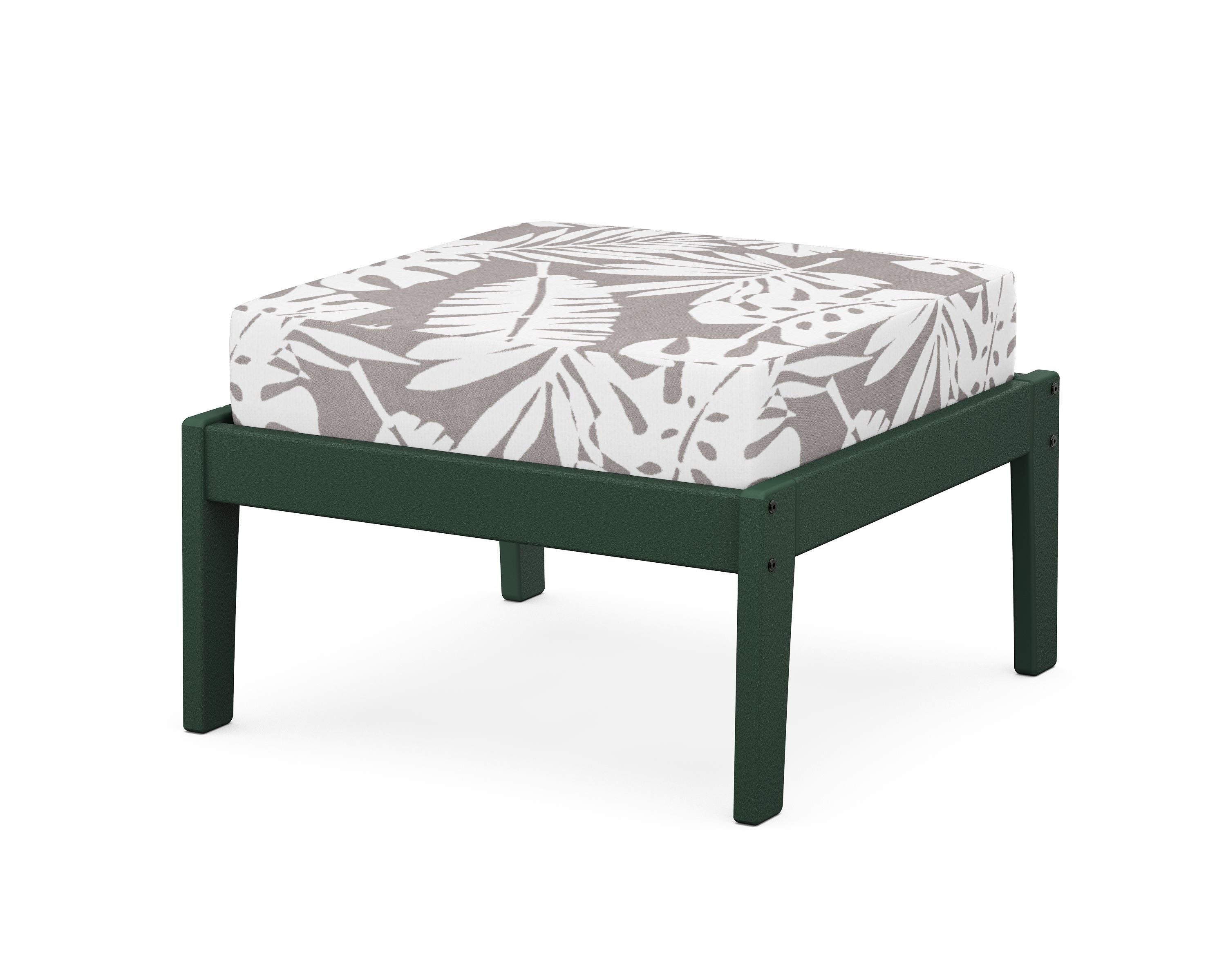 Unbranded Deep Seating Ottoman in Green / Leaf Grey Mist