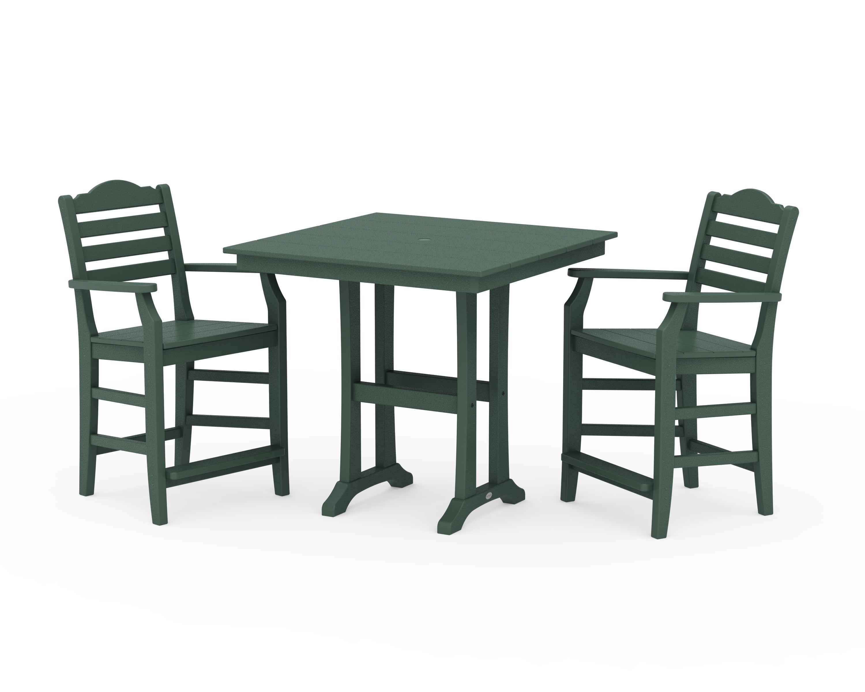 Draper James™ by POLYWOOD® Savannah 3-Piece Farmhouse Counter Set with Trestle Legs in Green