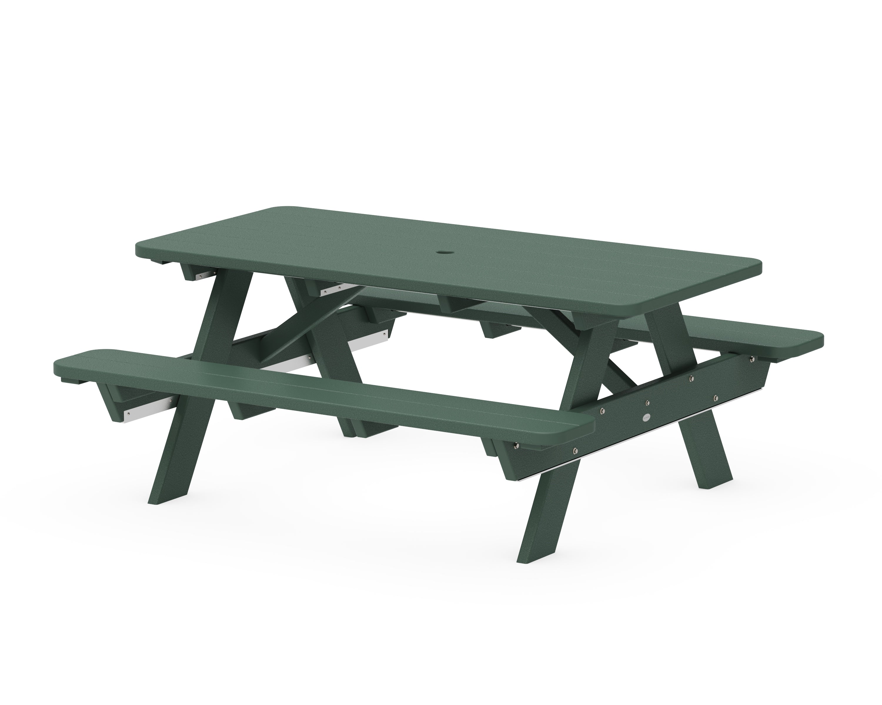 POLYWOOD® Park 72" Picnic Table in Green