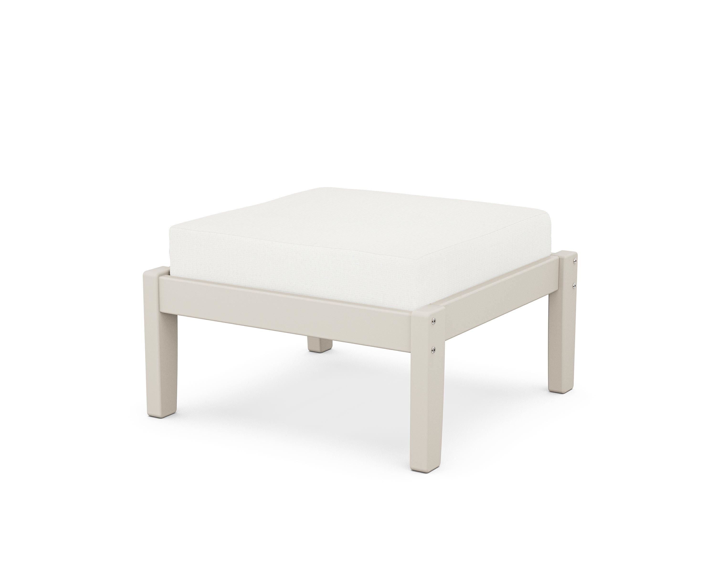 Unbranded Deep Seating Ottoman in Sand / Natural Linen
