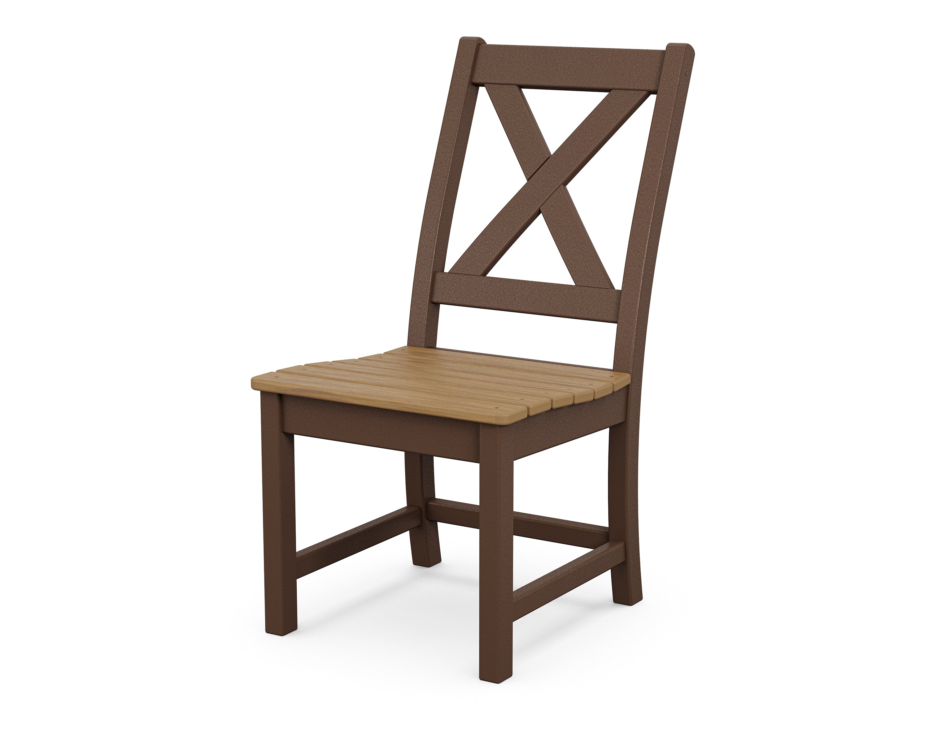 POLYWOOD® Braxton Dining Side Chair in Mahogany / Natural