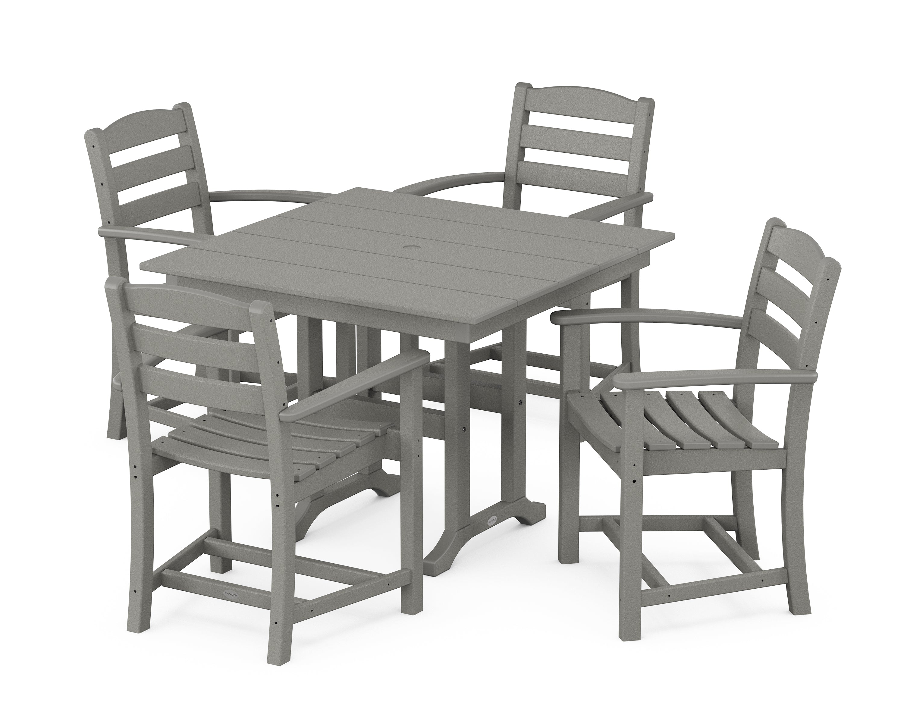 POLYWOOD® La Casa Café 5-Piece Farmhouse Dining Set in Slate Grey