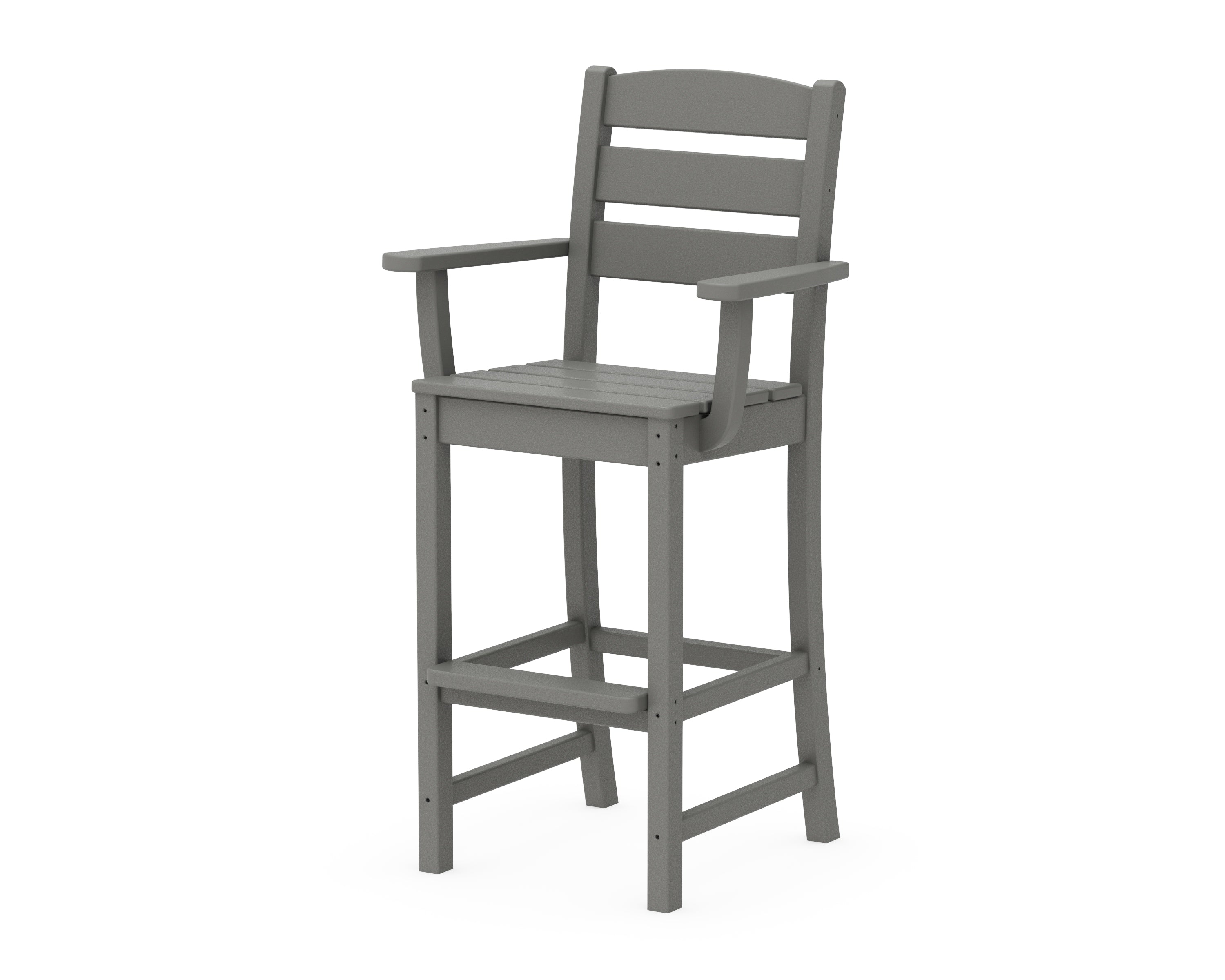 POLYWOOD® Lakeside Bar Arm Chair in Slate Grey