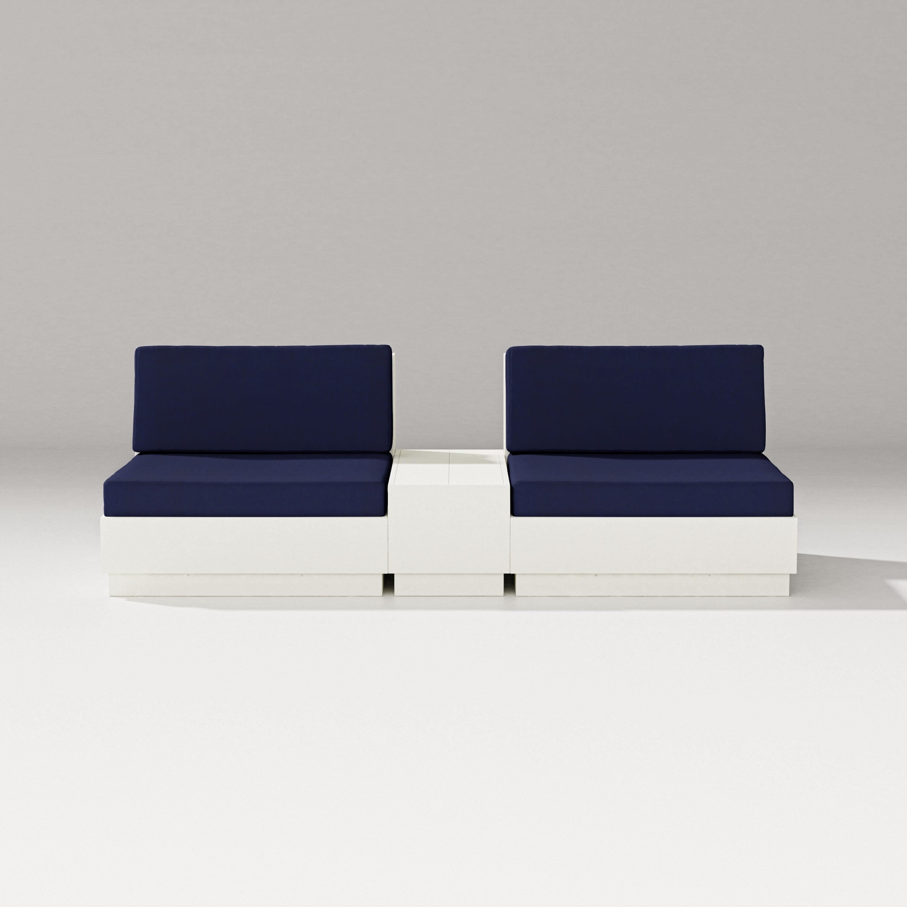 PW Designer Series Elevate Lounge Chair Set in Vintage White / Navy