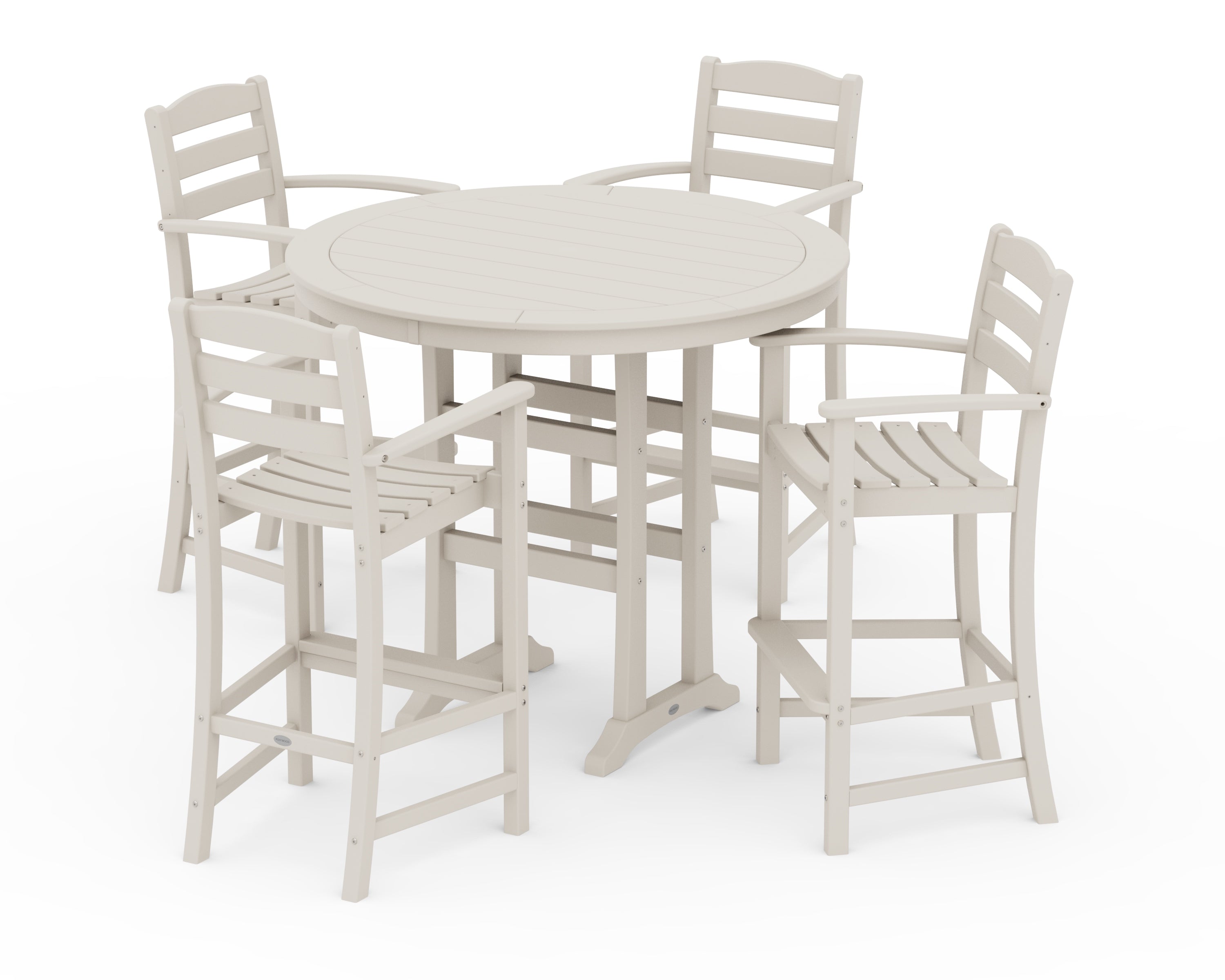 POLYWOOD® La Casa Café 5-Piece Bar Dining Set in Sand