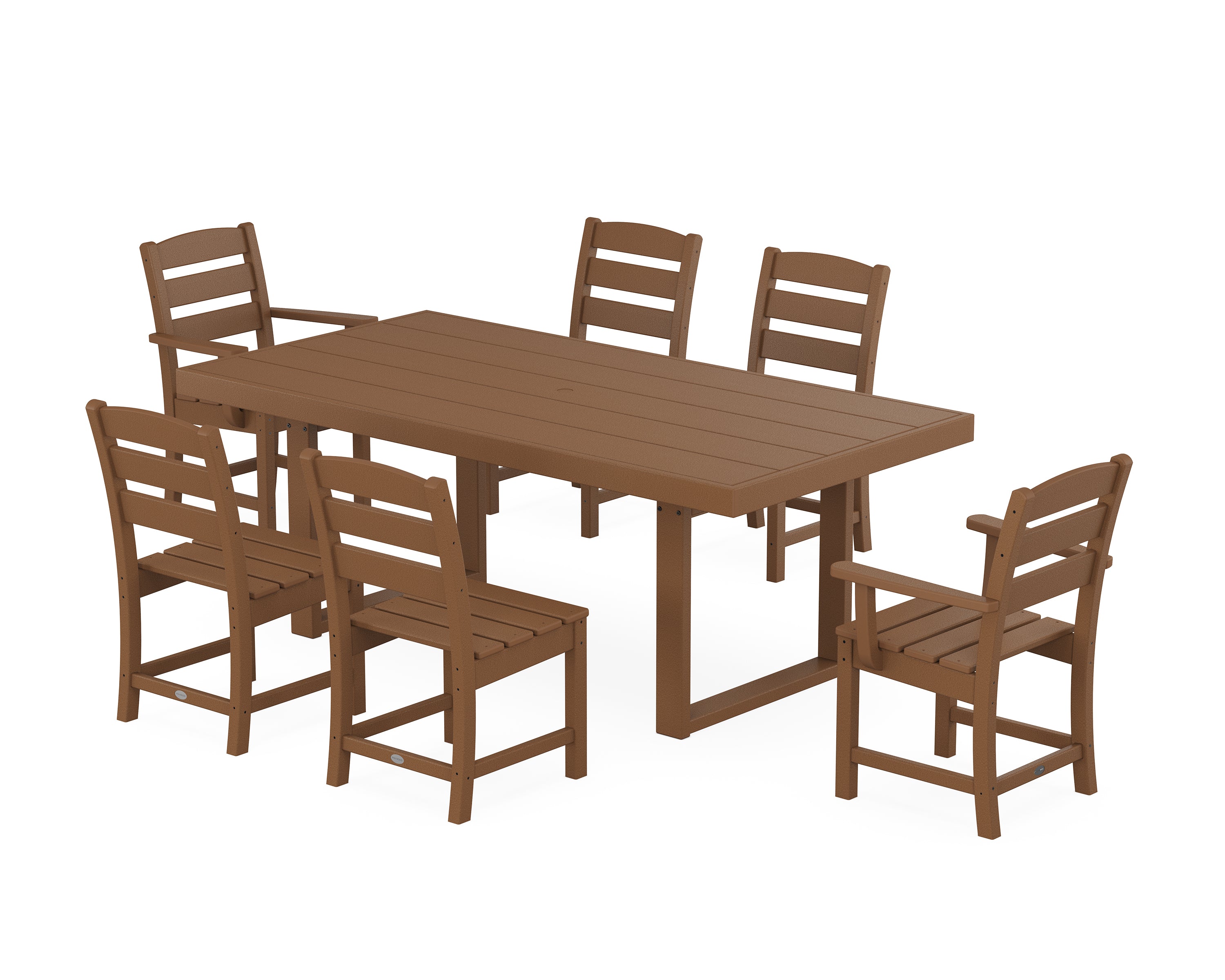 POLYWOOD® Lakeside 7-Piece Dining Set in Teak