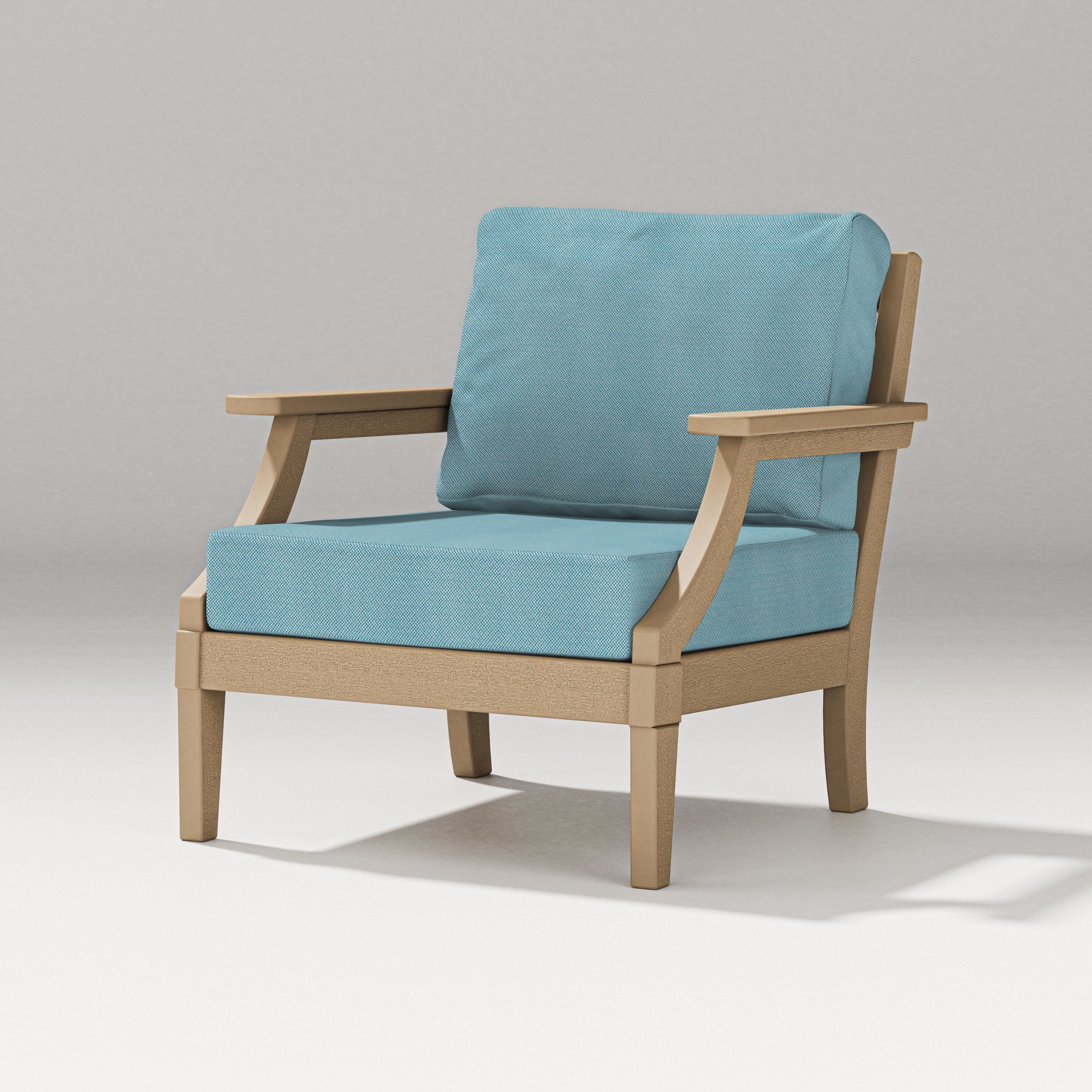 PW Designer Series Estate Lounge Chair in Vintage Sahara / Lattice Sky Blue
