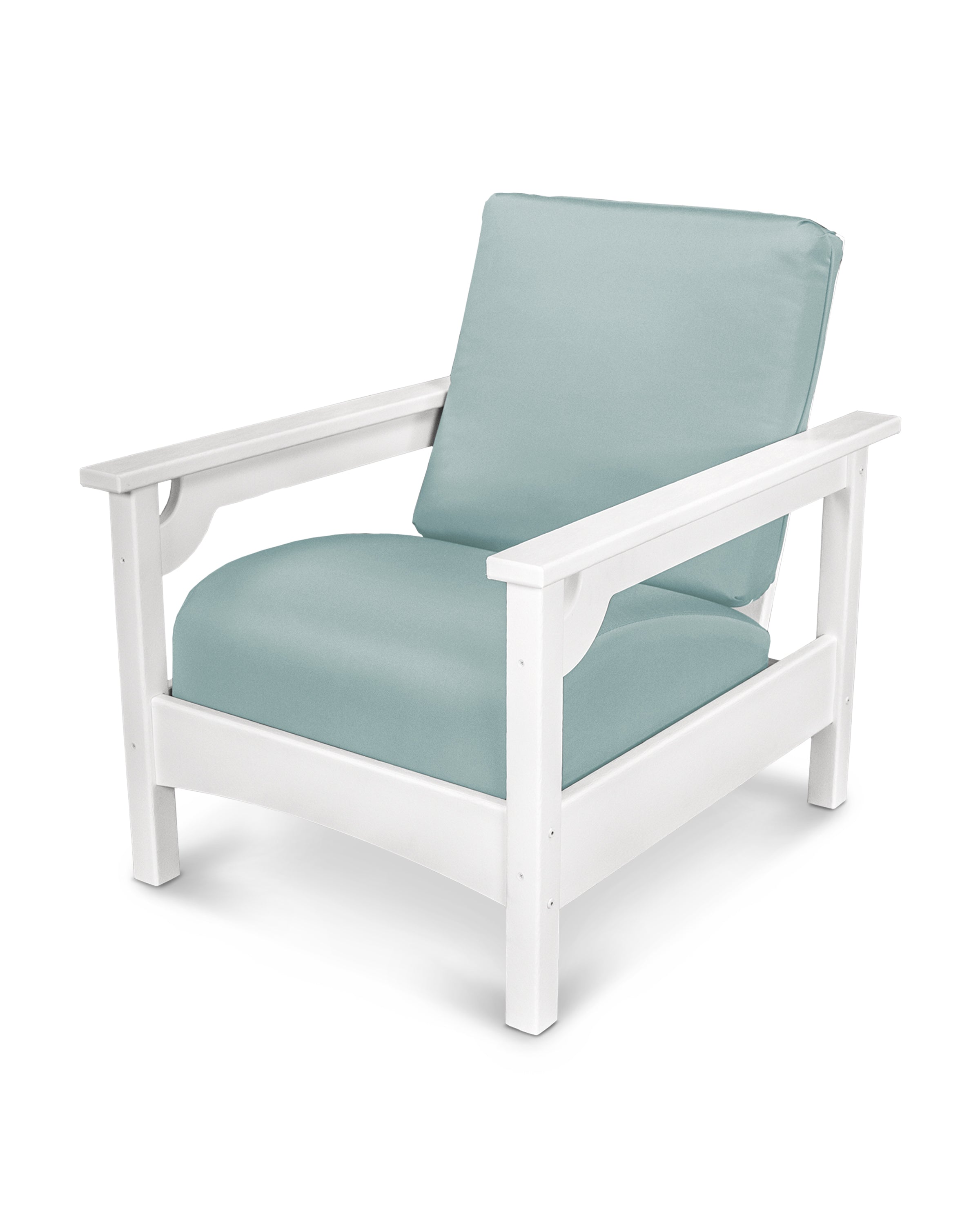 POLYWOOD® Club Chair in White / Spa