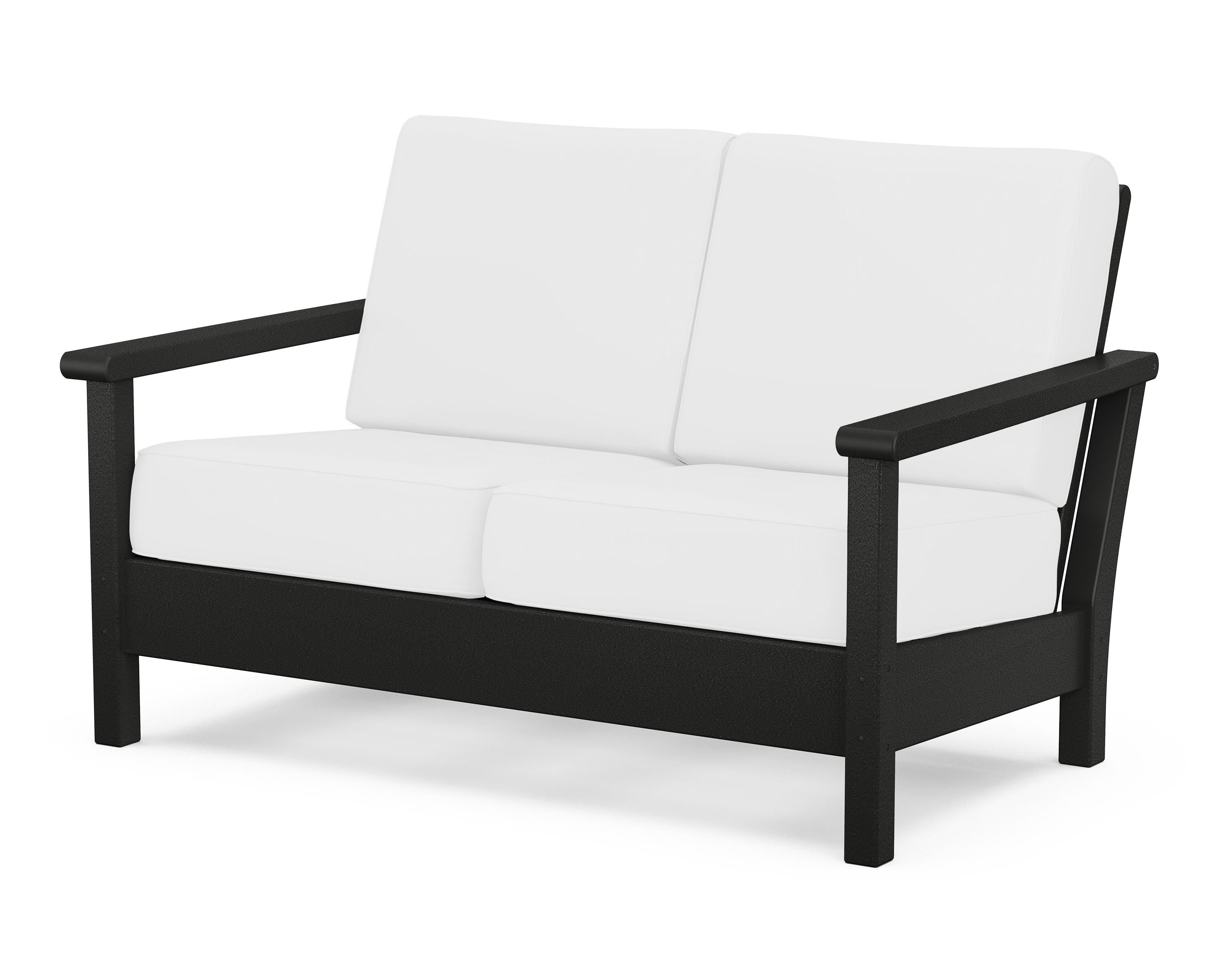 POLYWOOD® Harbour Deep Seating Loveseat in Black / Natural