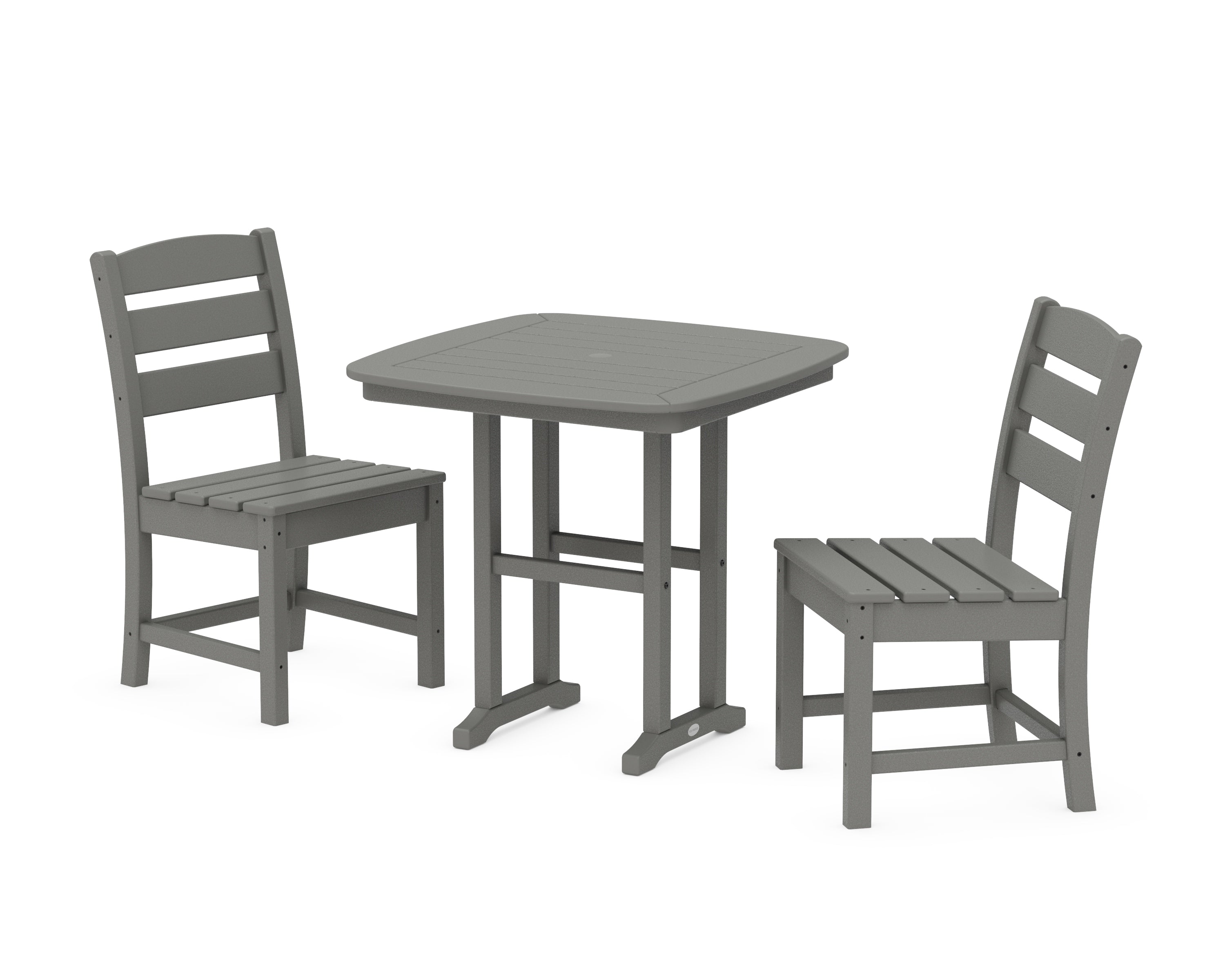 POLYWOOD® Lakeside Side Chair 3-Piece Dining Set in Slate Grey