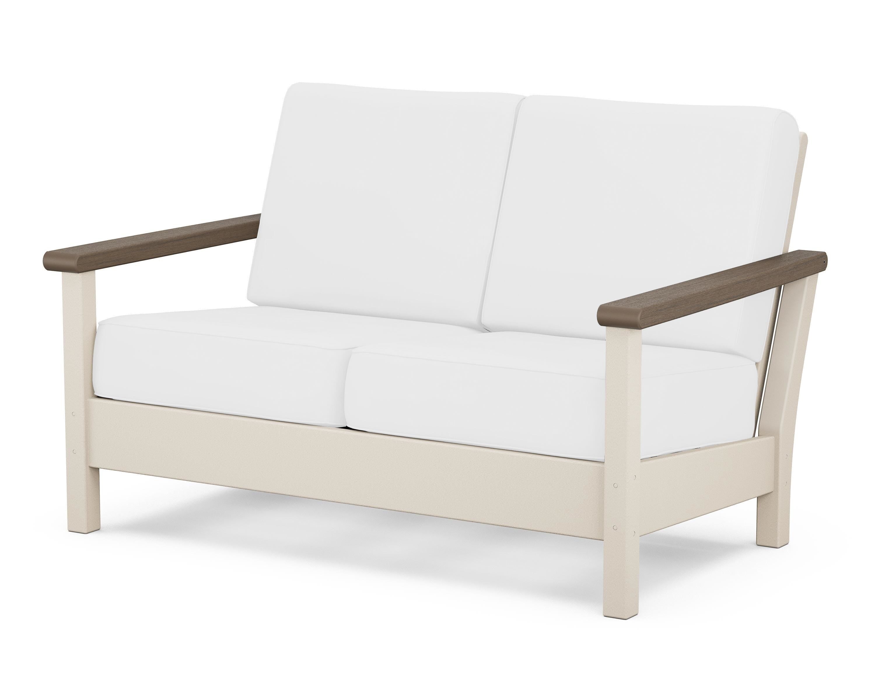 POLYWOOD® Harbour Deep Seating Loveseat in Sand / Kona / Natural