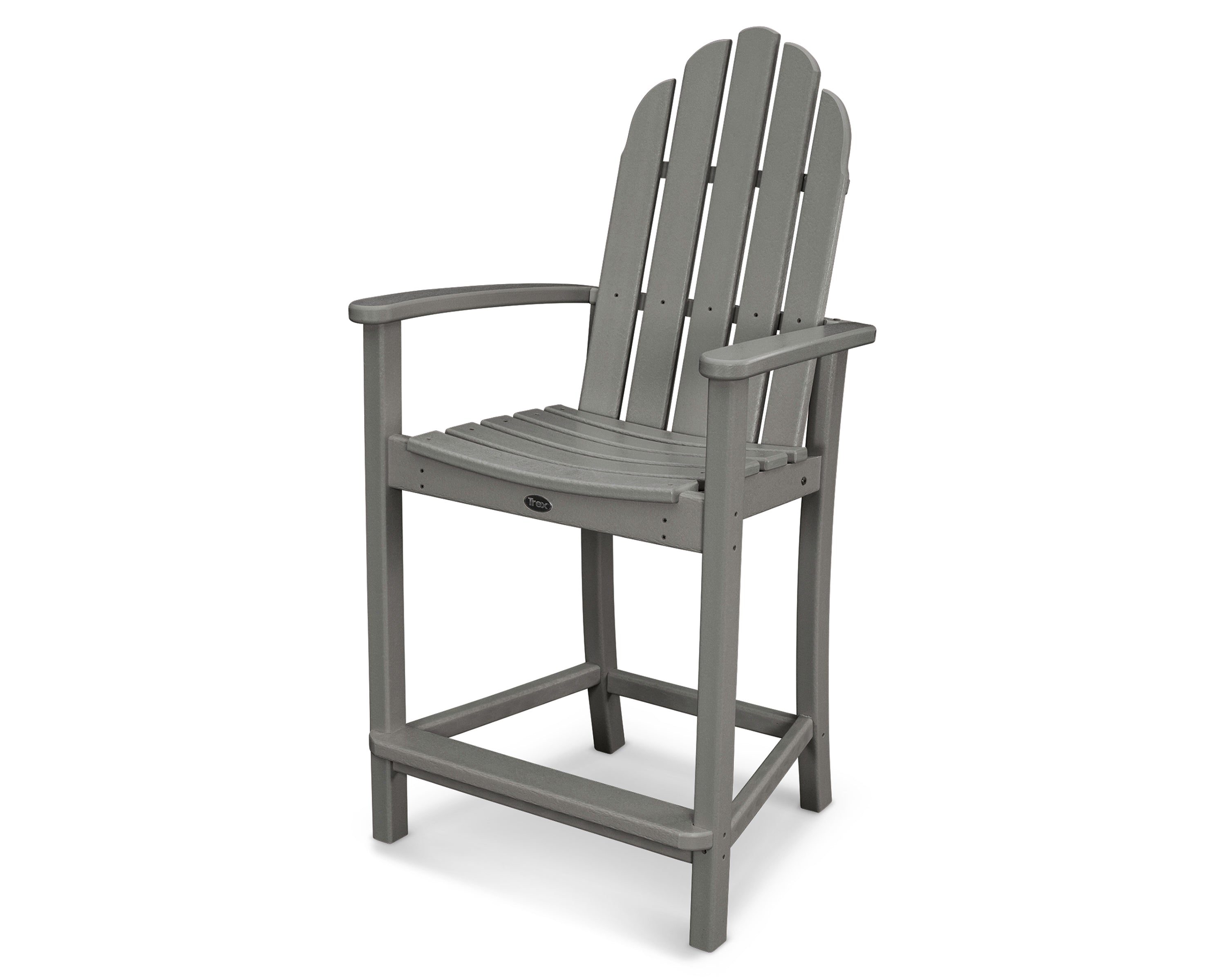 POLYWOOD® Classic Adirondack Counter Chair in Slate Grey