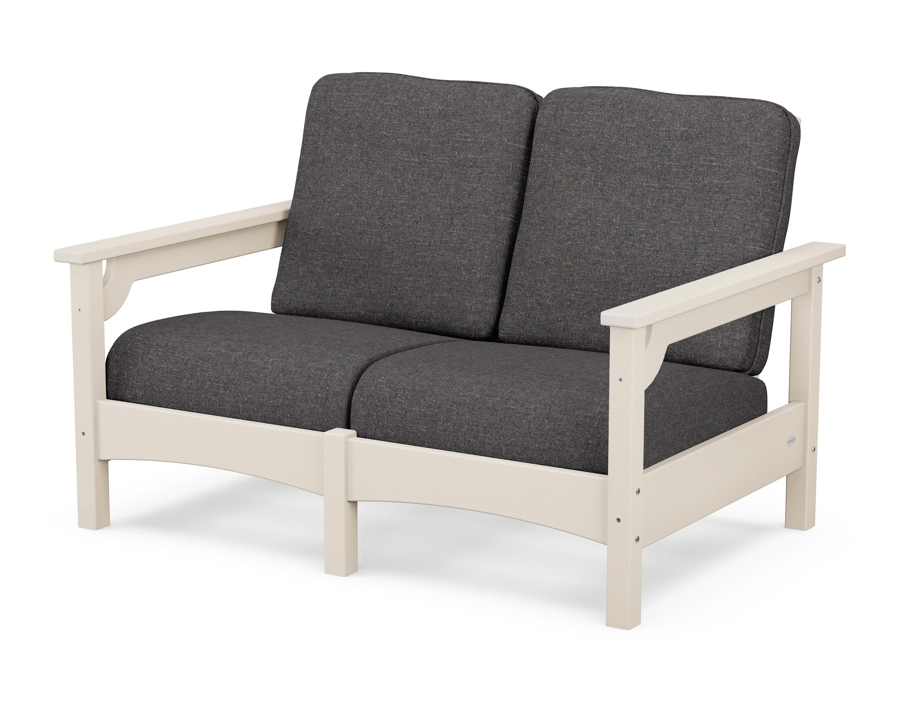 POLYWOOD® Club Loveseat in Sand / Ash Charcoal