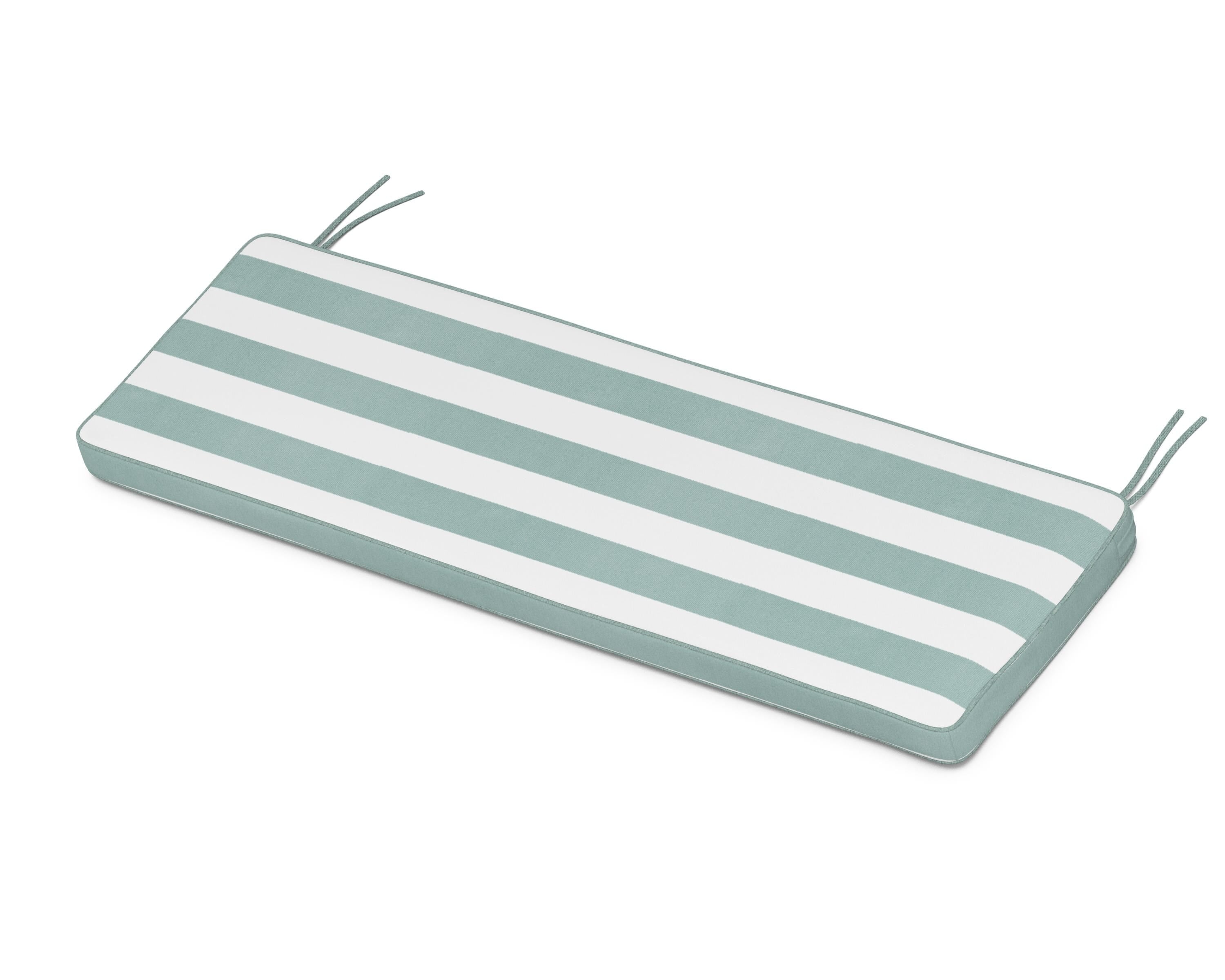Martha Stewart by POLYWOOD® Chinoiserie Bench Seat Cushion in Cabana Stripe Glacier Spa