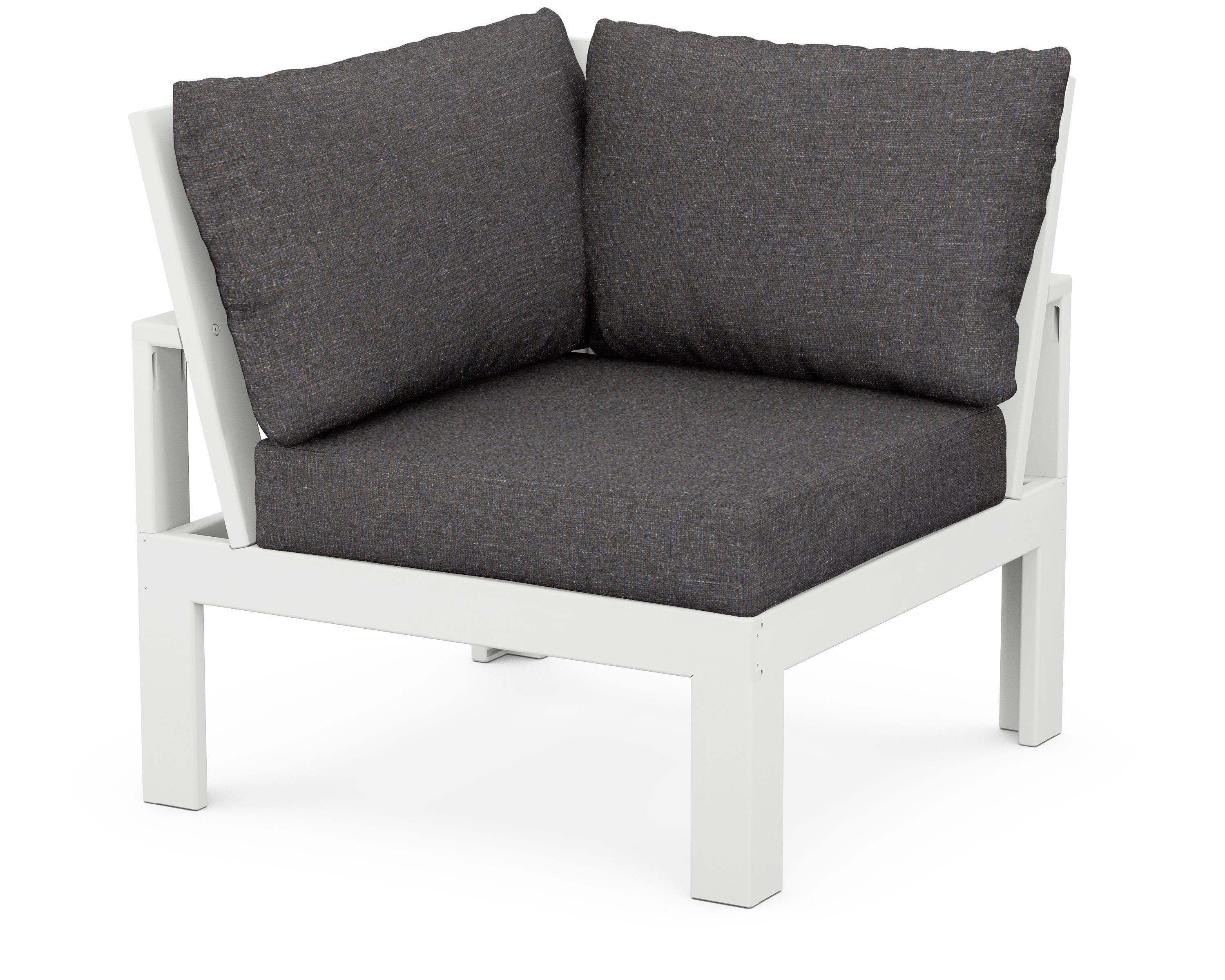Unbranded Modular Corner Chair in White / Ash Charcoal