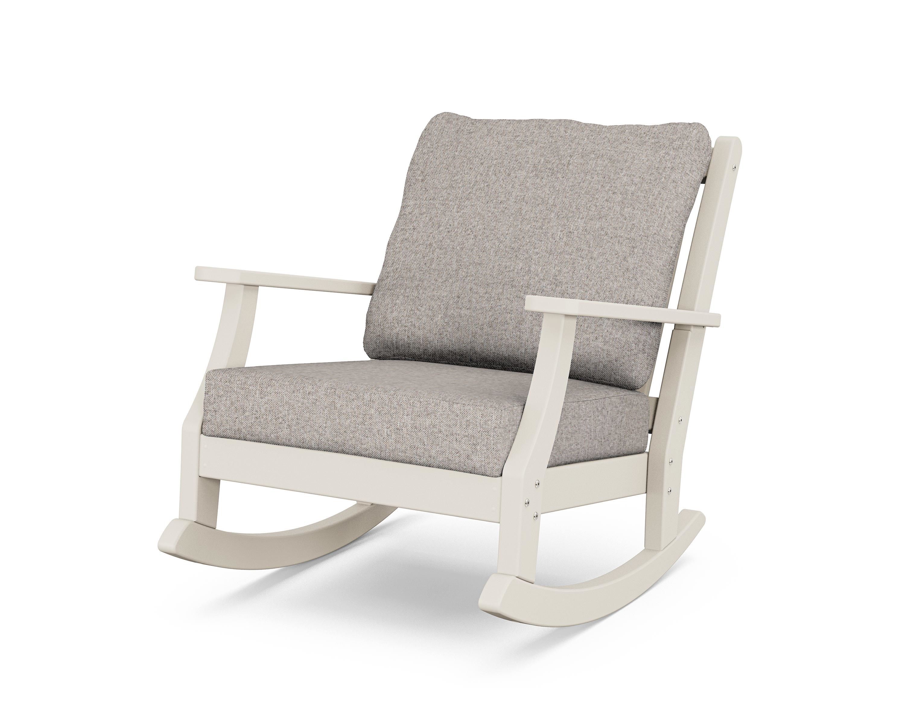 Country Living Wovendale Deep Seating Rocking Chair in Sand / Weathered Tweed