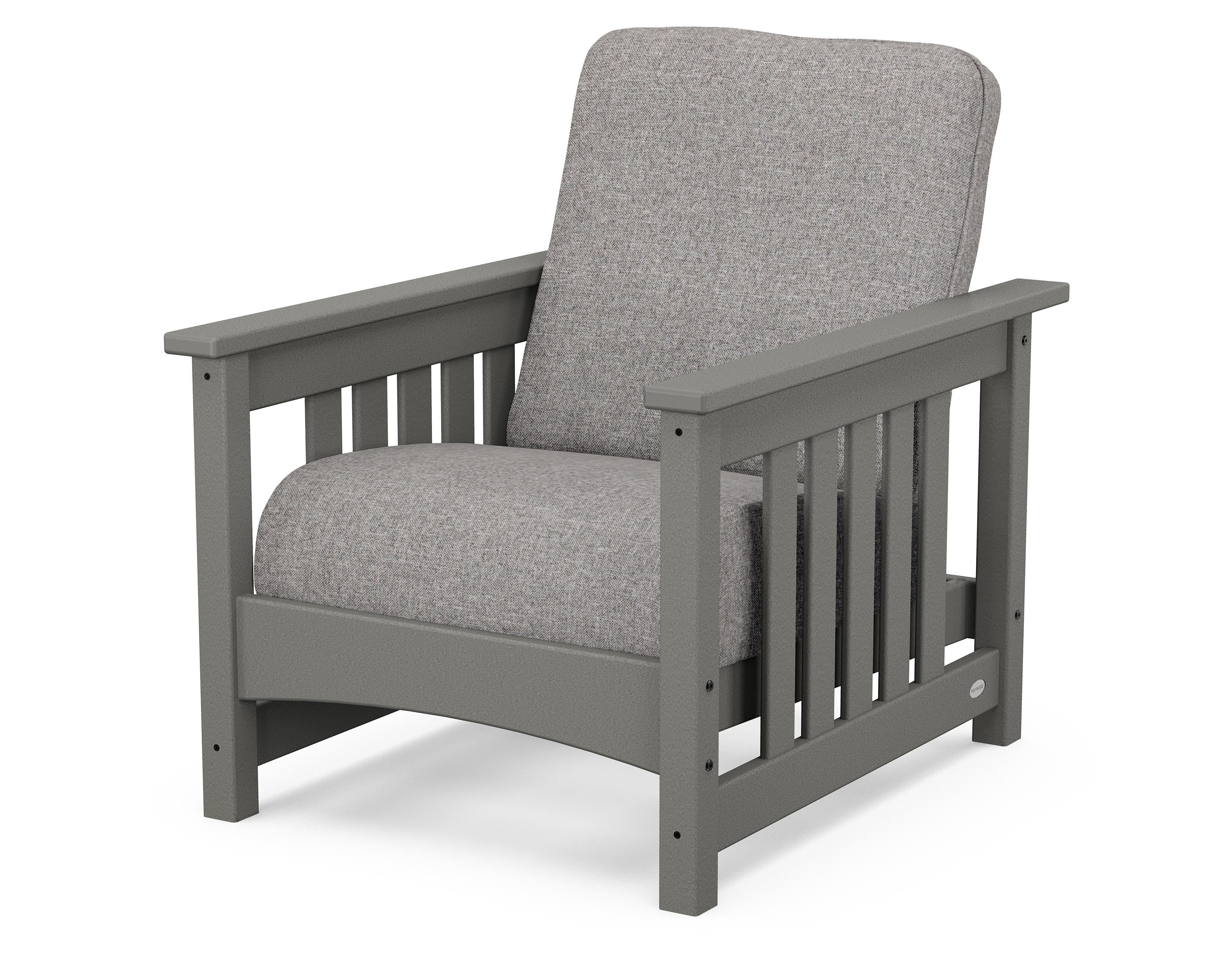 POLYWOOD® Club Mission Chair in Slate Grey / Grey Mist