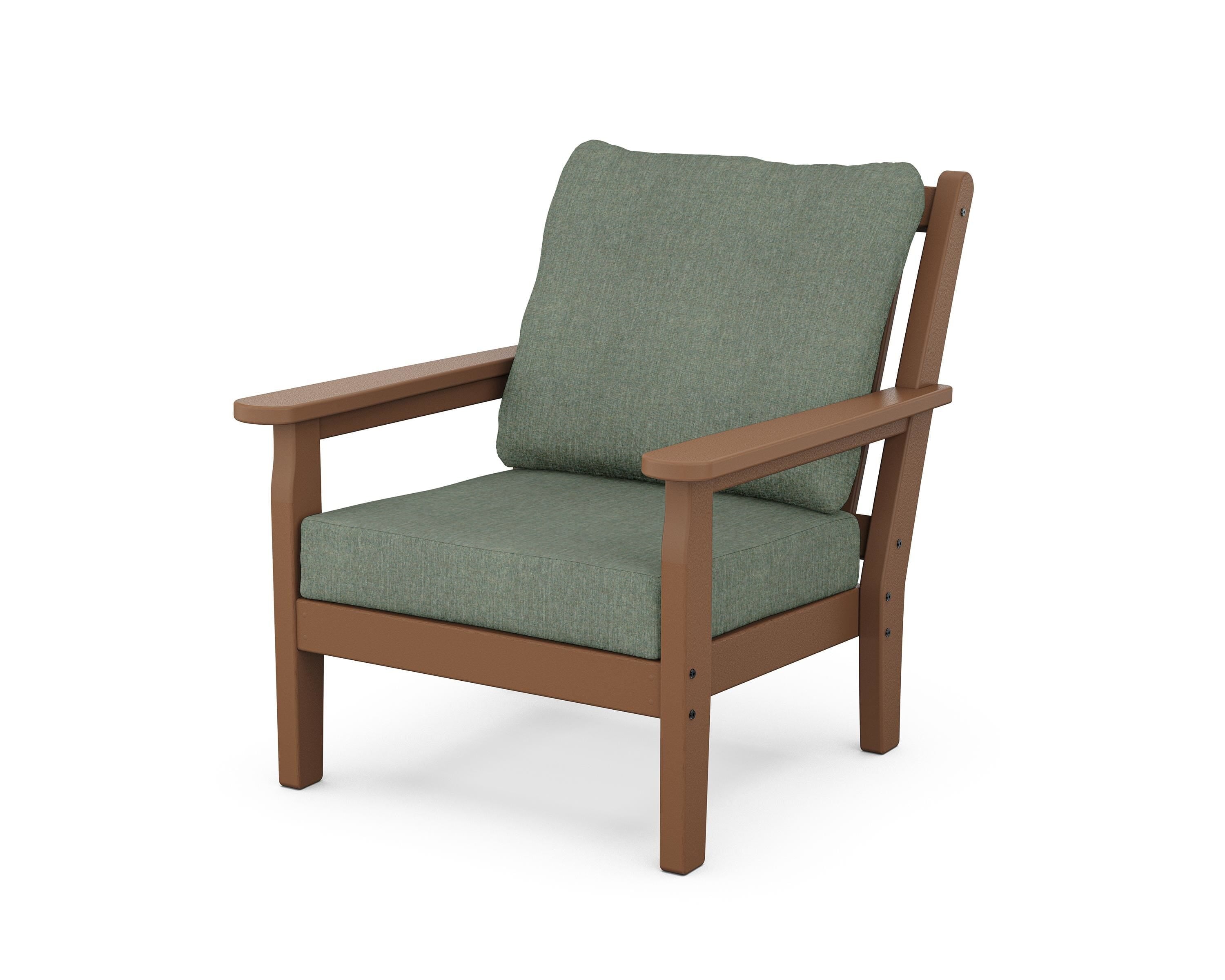POLYWOOD® Chippendale Deep Seating Chair in Teak / Cast Sage