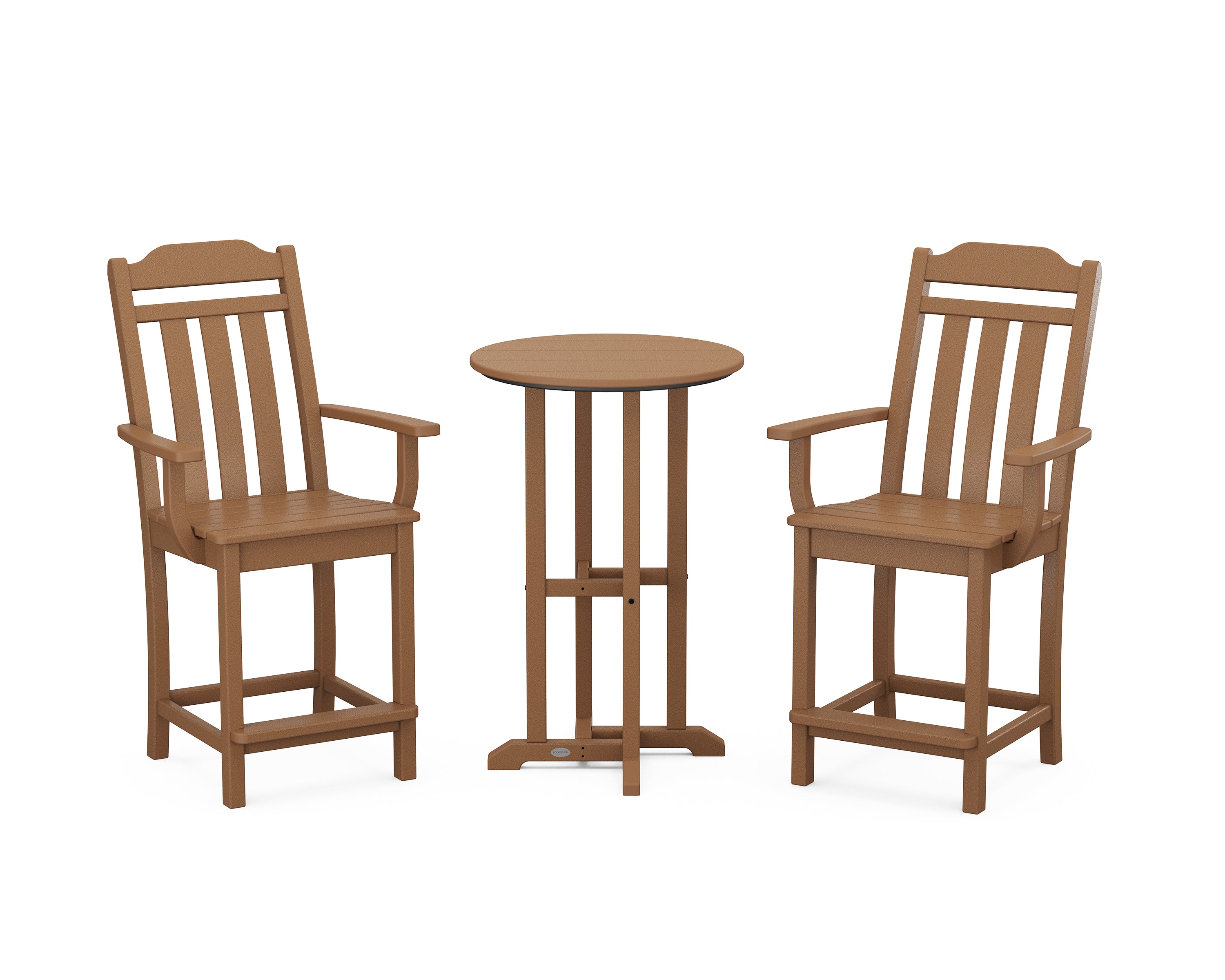 Country Living Cottage 3-Piece Farmhouse Bistro Counter Set in Teak