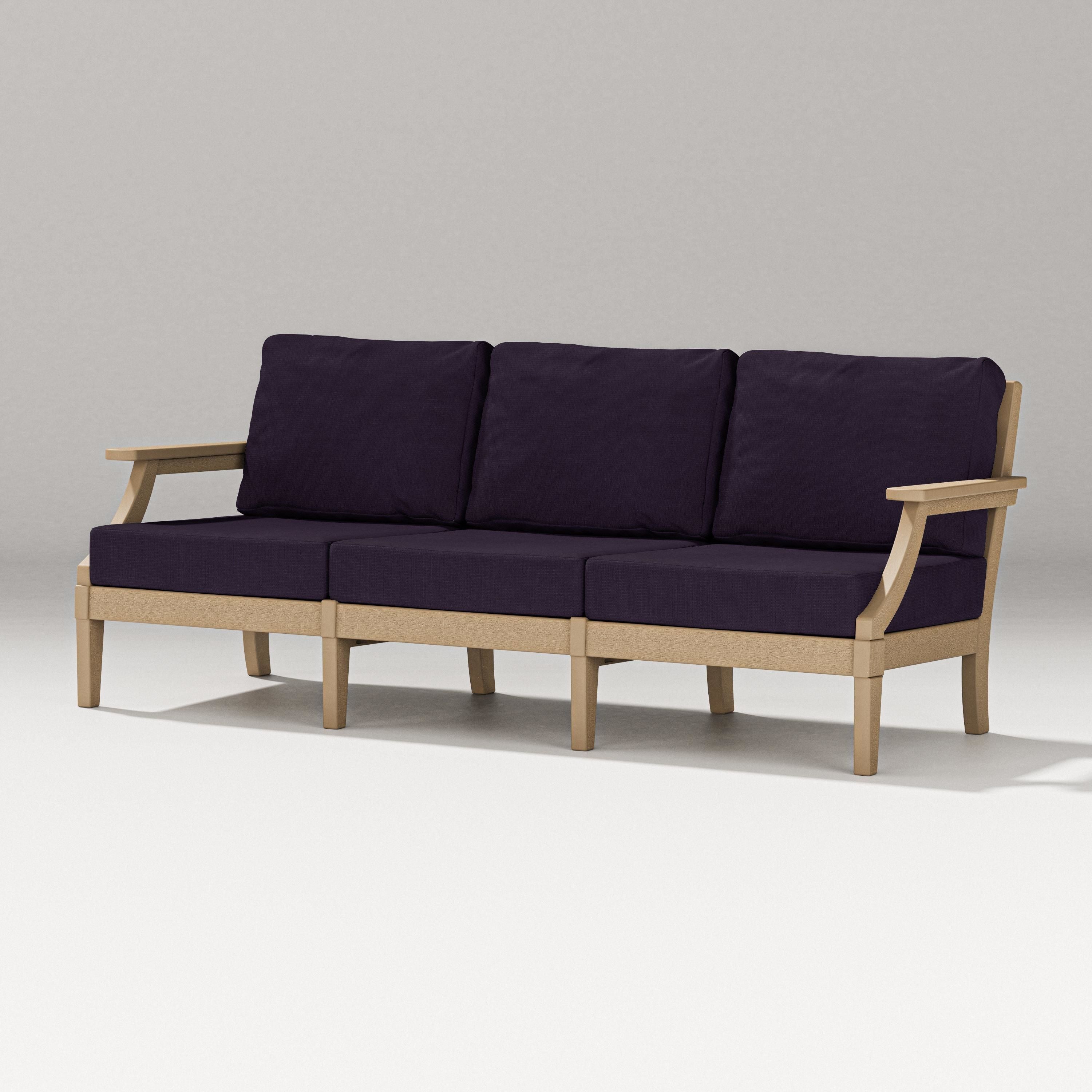 PW Designer Series Estate Sofa in Vintage Sahara / Navy Linen