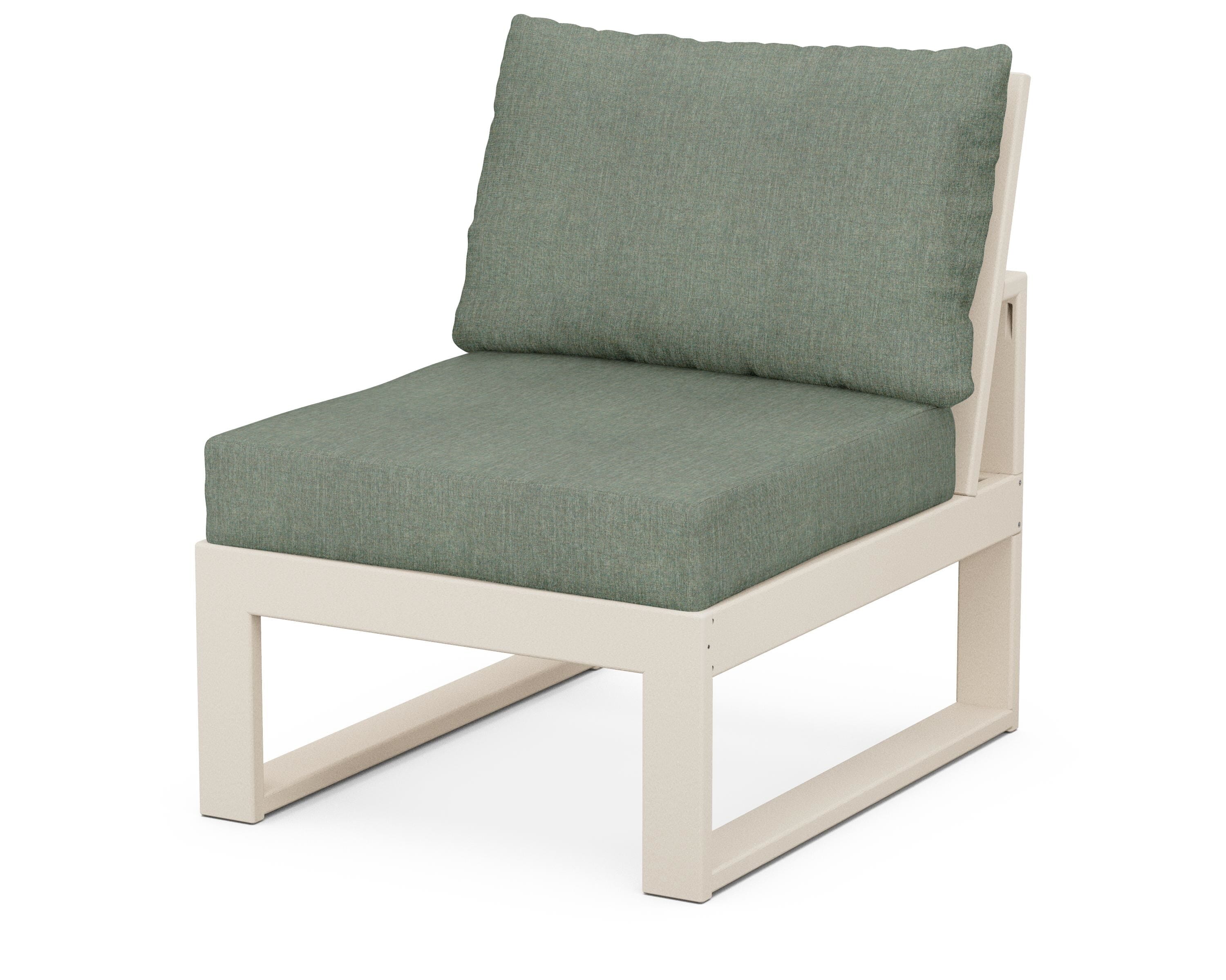 Unbranded Modular Armless Chair in Sand / Cast Sage