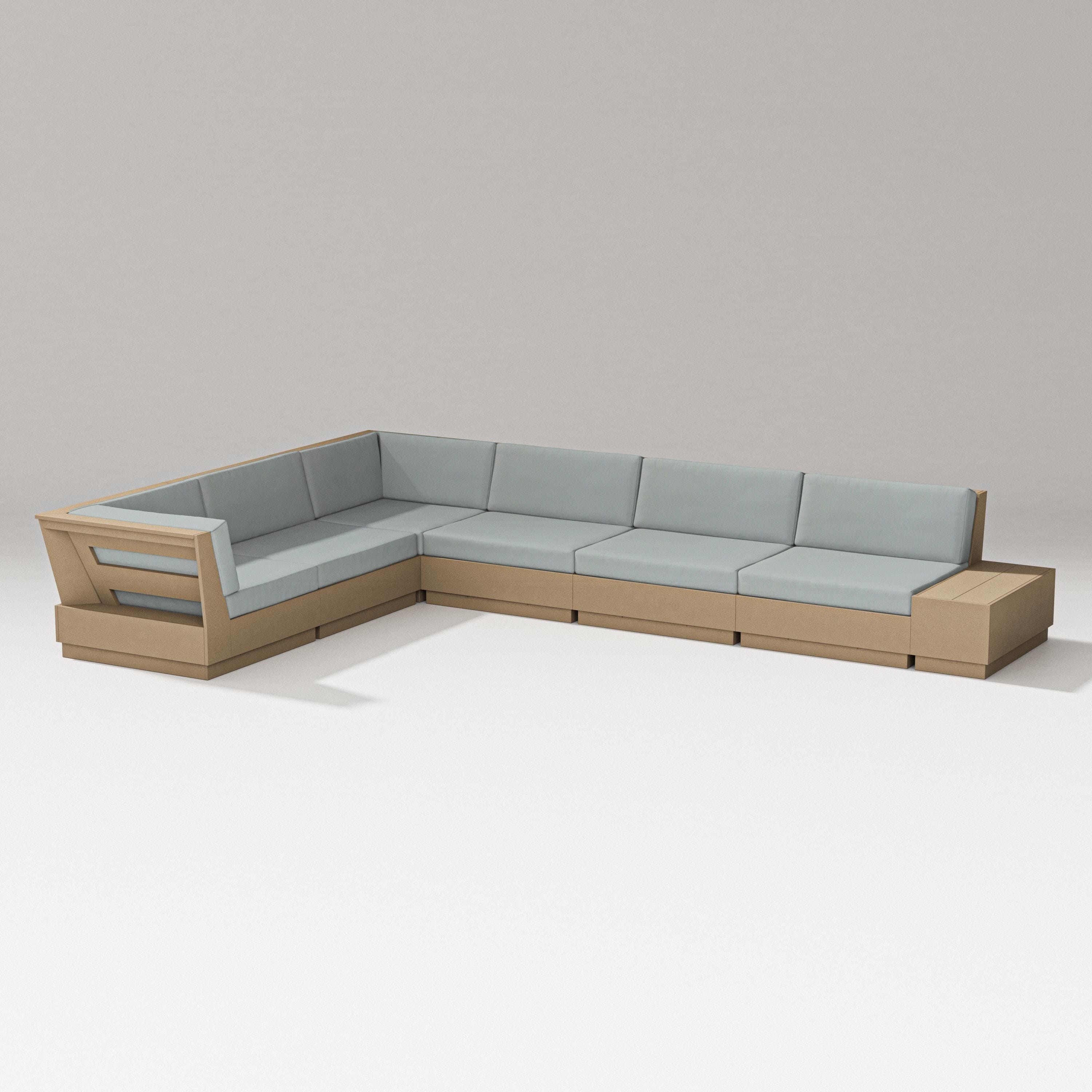 PW Designer Series Elevate 7-Piece Corner Sectional in Vintage Sahara / Spa