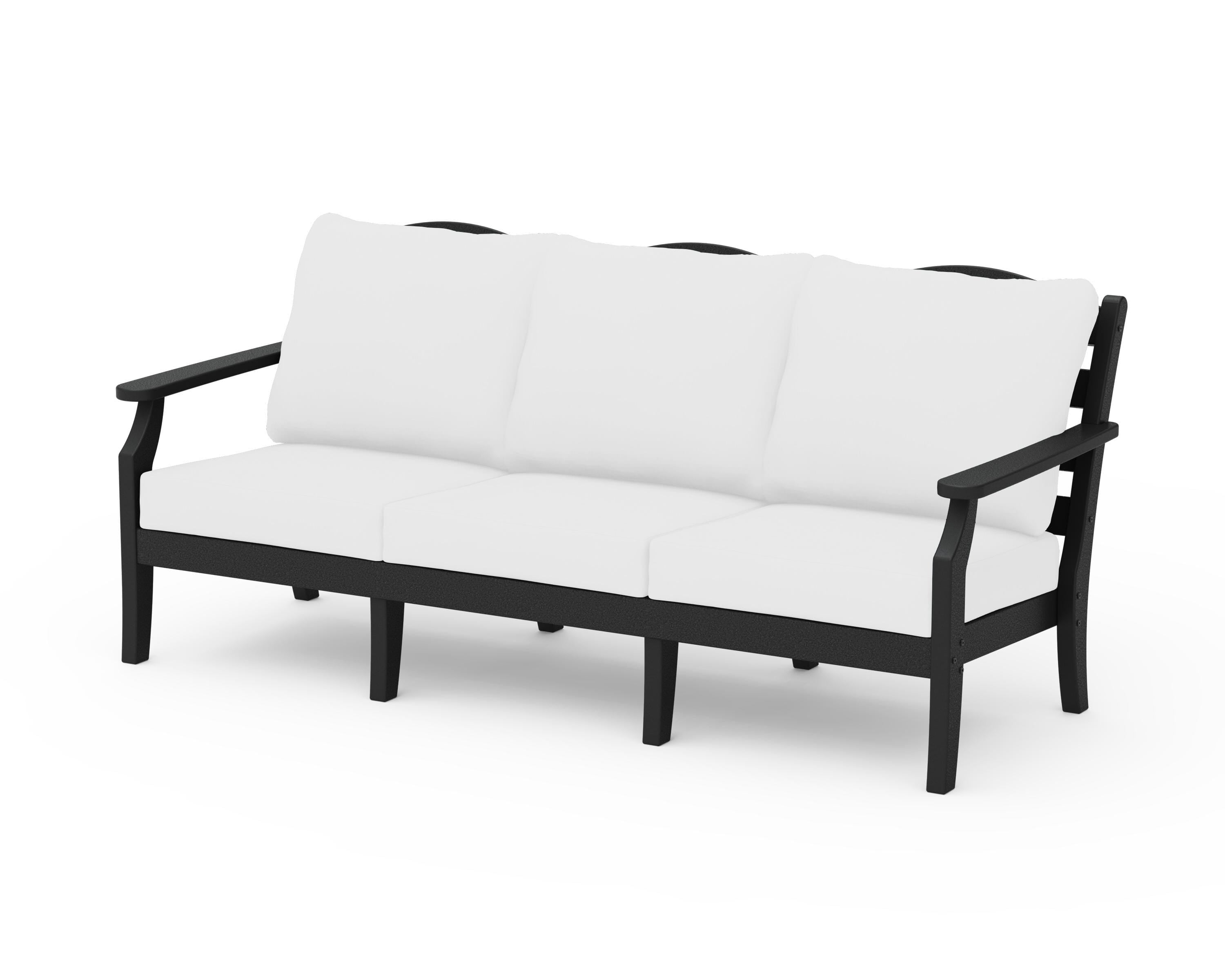 Draper James™ by POLYWOOD® Savannah Deep Seating Sofa in Black / Natural