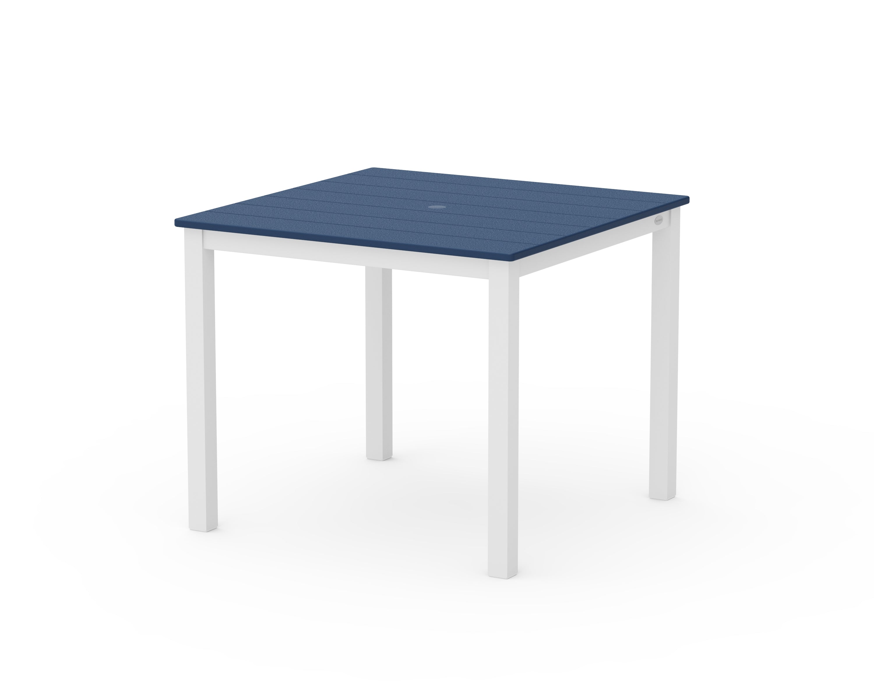 POLYWOOD® Main Street 36" x 36" Dining Table in White / Navy