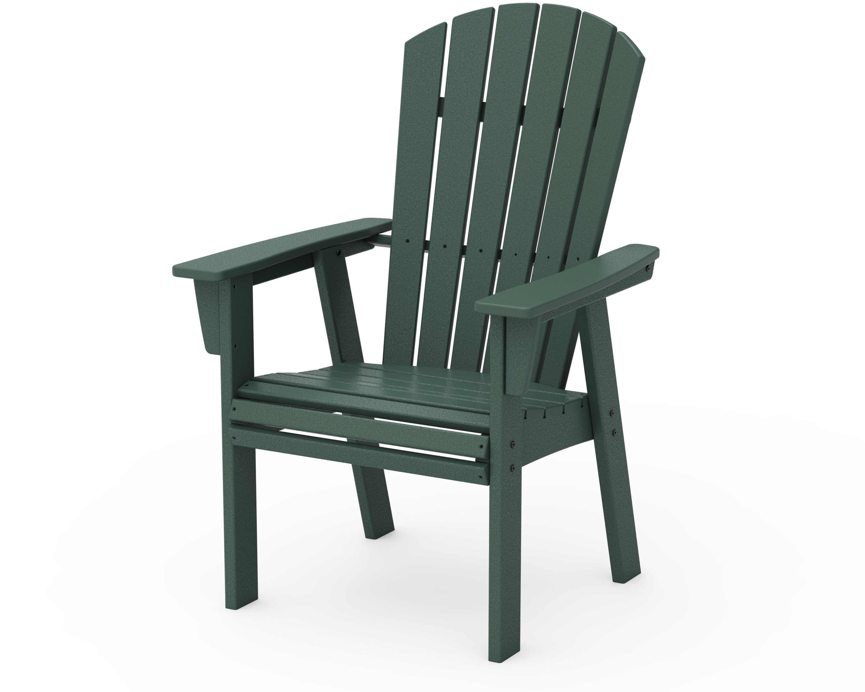 POLYWOOD® Nautical Curveback Adirondack Dining Chair in Green