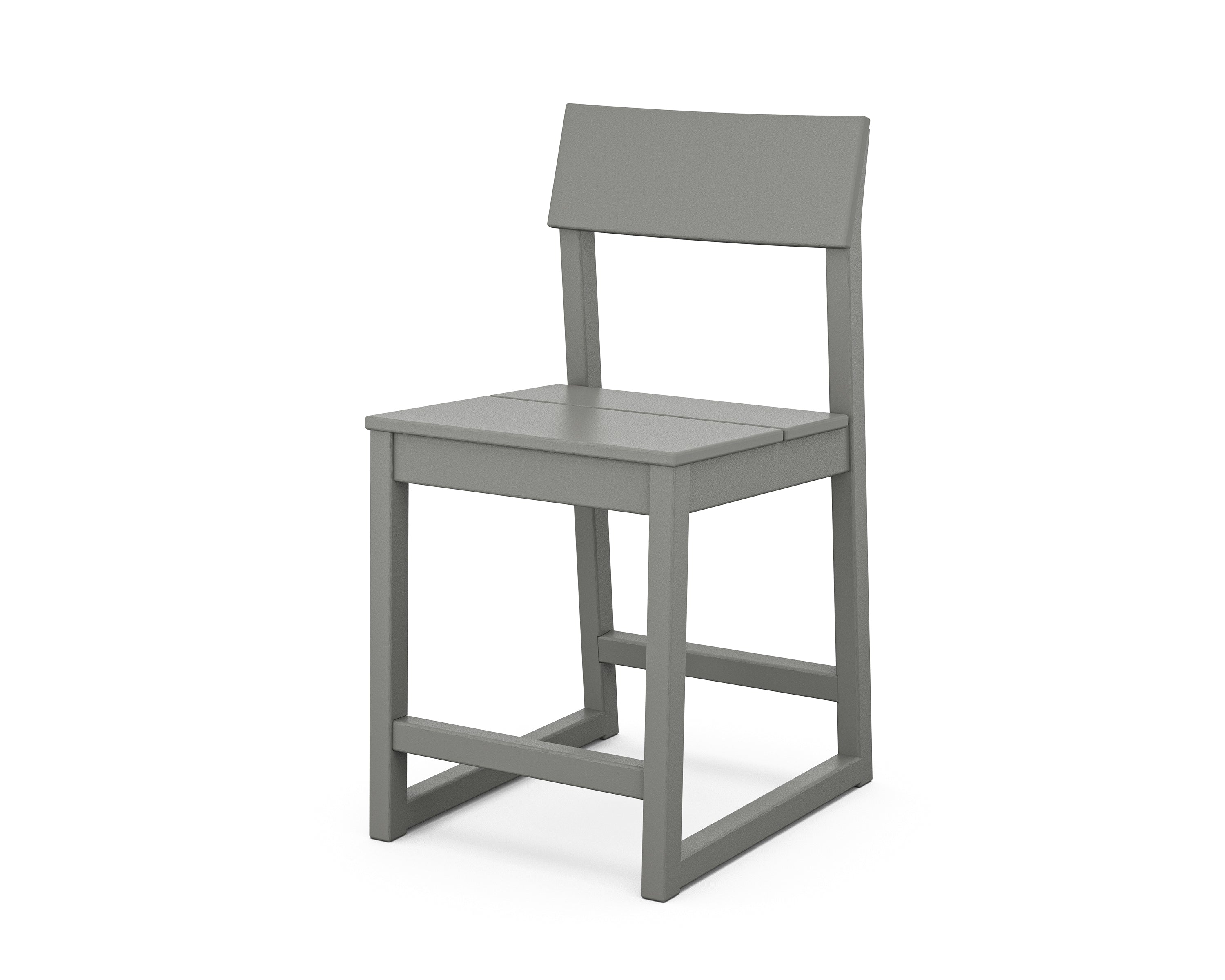 POLYWOOD® EDGE Counter Side Chair in Slate Grey
