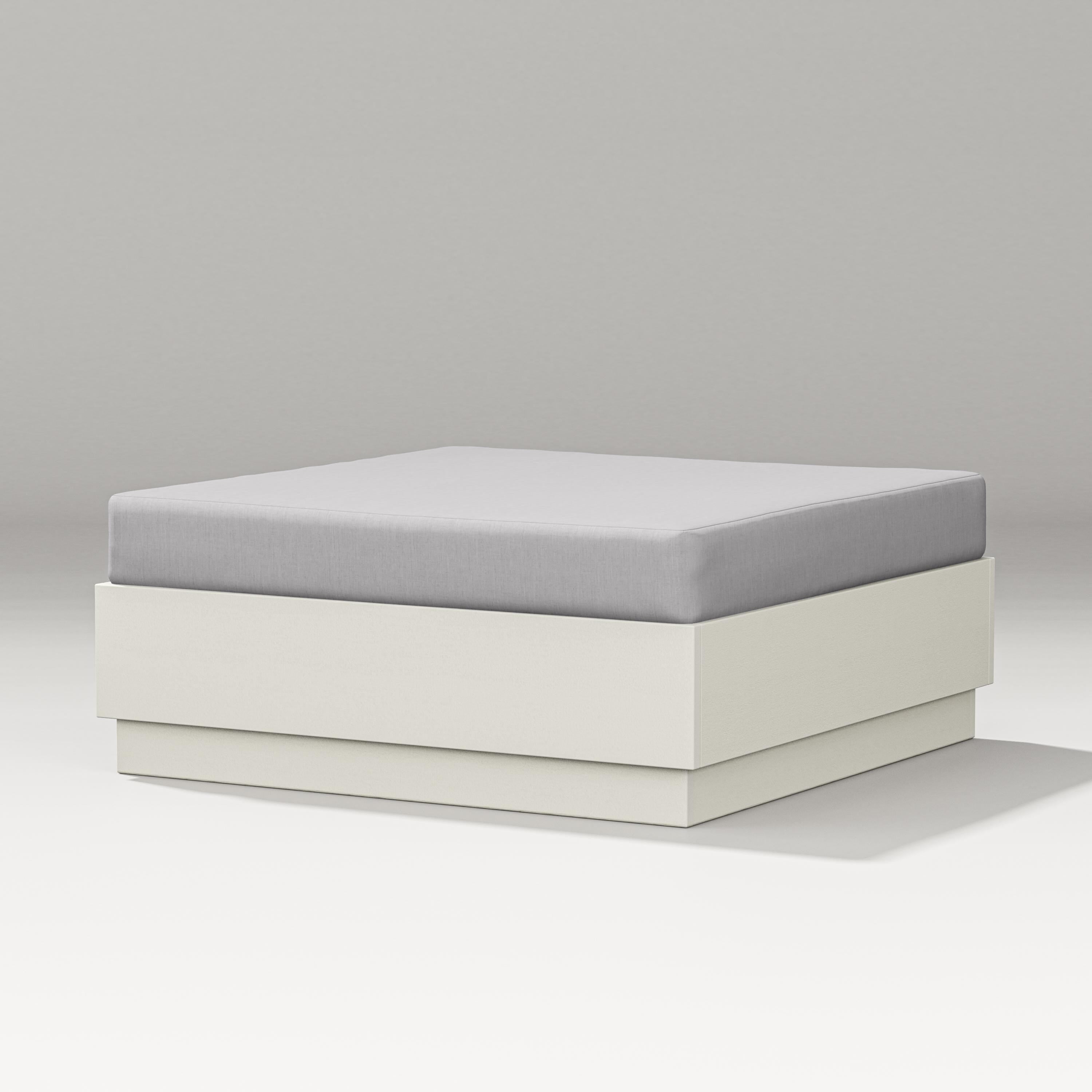 PW Designer Series Elevate Lounge Ottoman in Vintage White / Granite