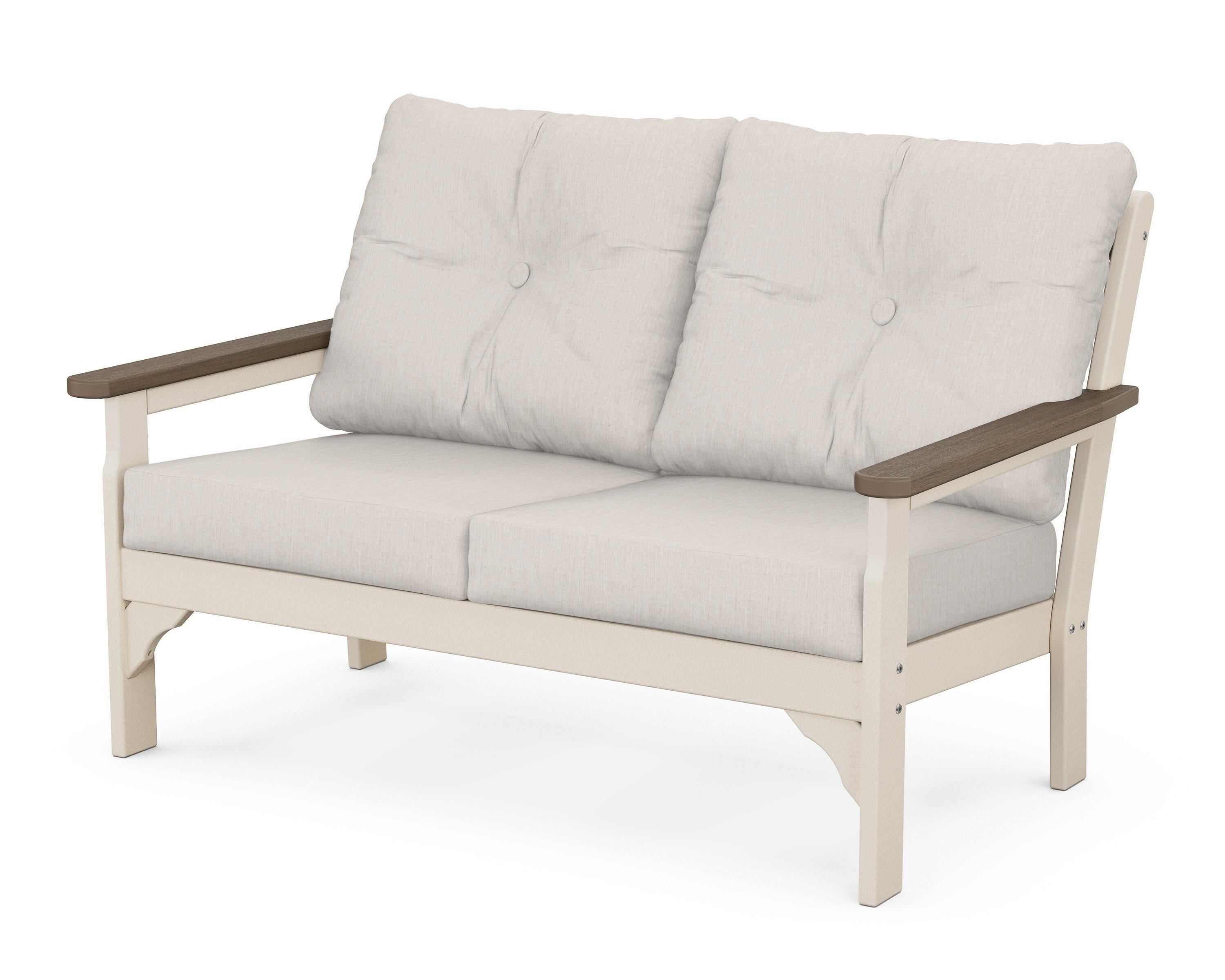 POLYWOOD® Vineyard Deep Seating Loveseat in Sand / Kona / Cast Ash
