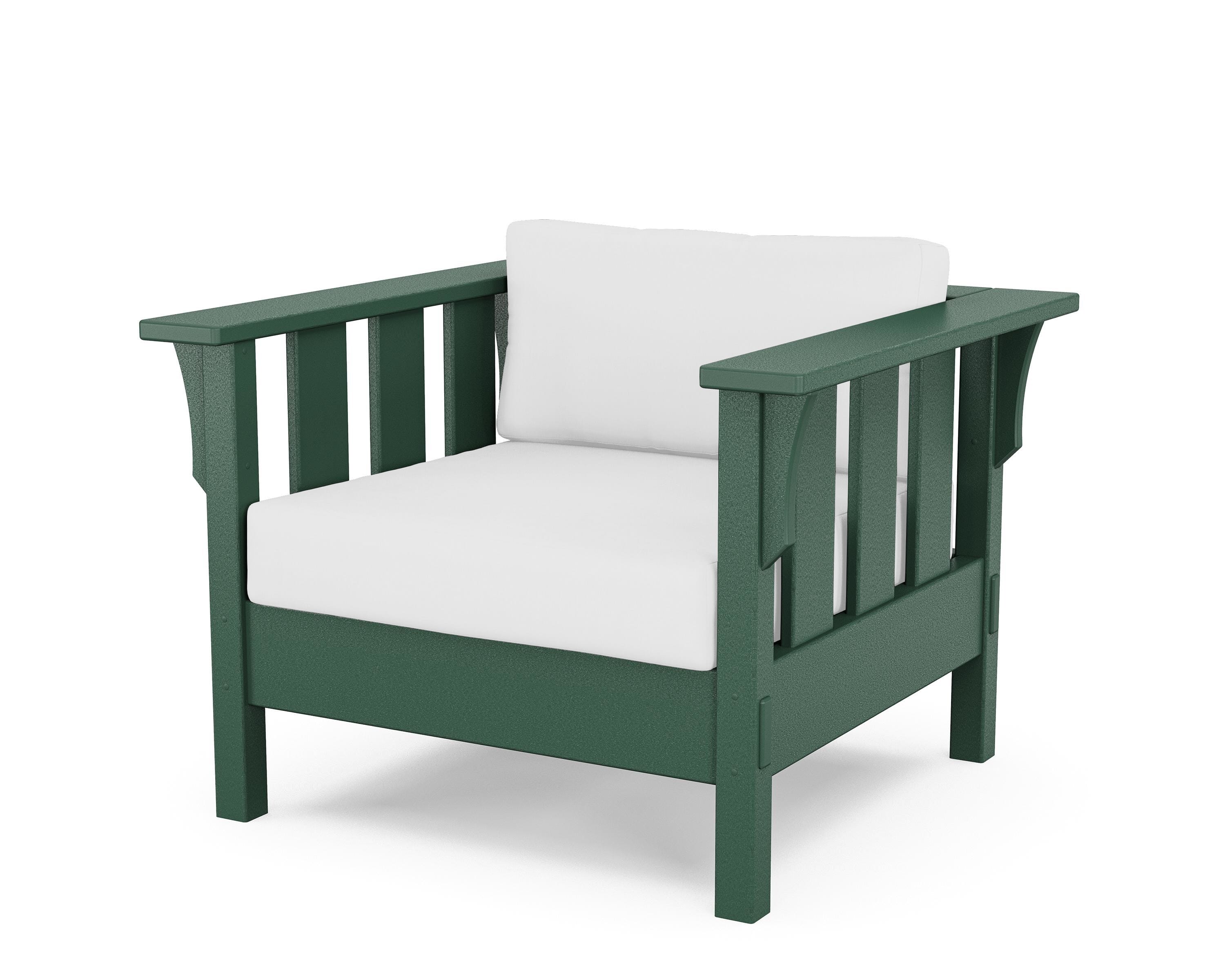 Martha Stewart by POLYWOOD® Acadia Deep Seating Chair in Green / Natural
